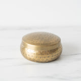 Hammered Jar with Antique Brass Finish - Rug & Weave