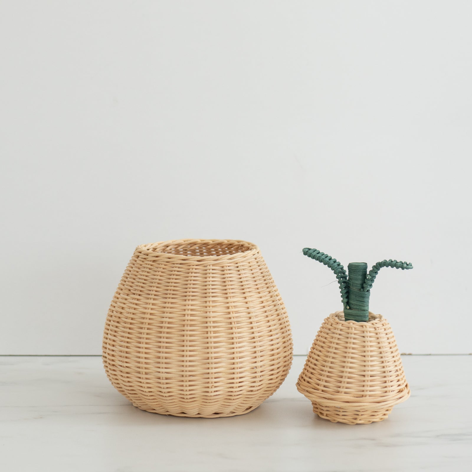 Handmade Rattan Pear Basket FINNBIRD - basket EcoFreax (Faire)