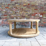 Clara Reclaimed Wood Round Coffee Table 4 - b - FURNITURE - coffee table - round Hauer Market
