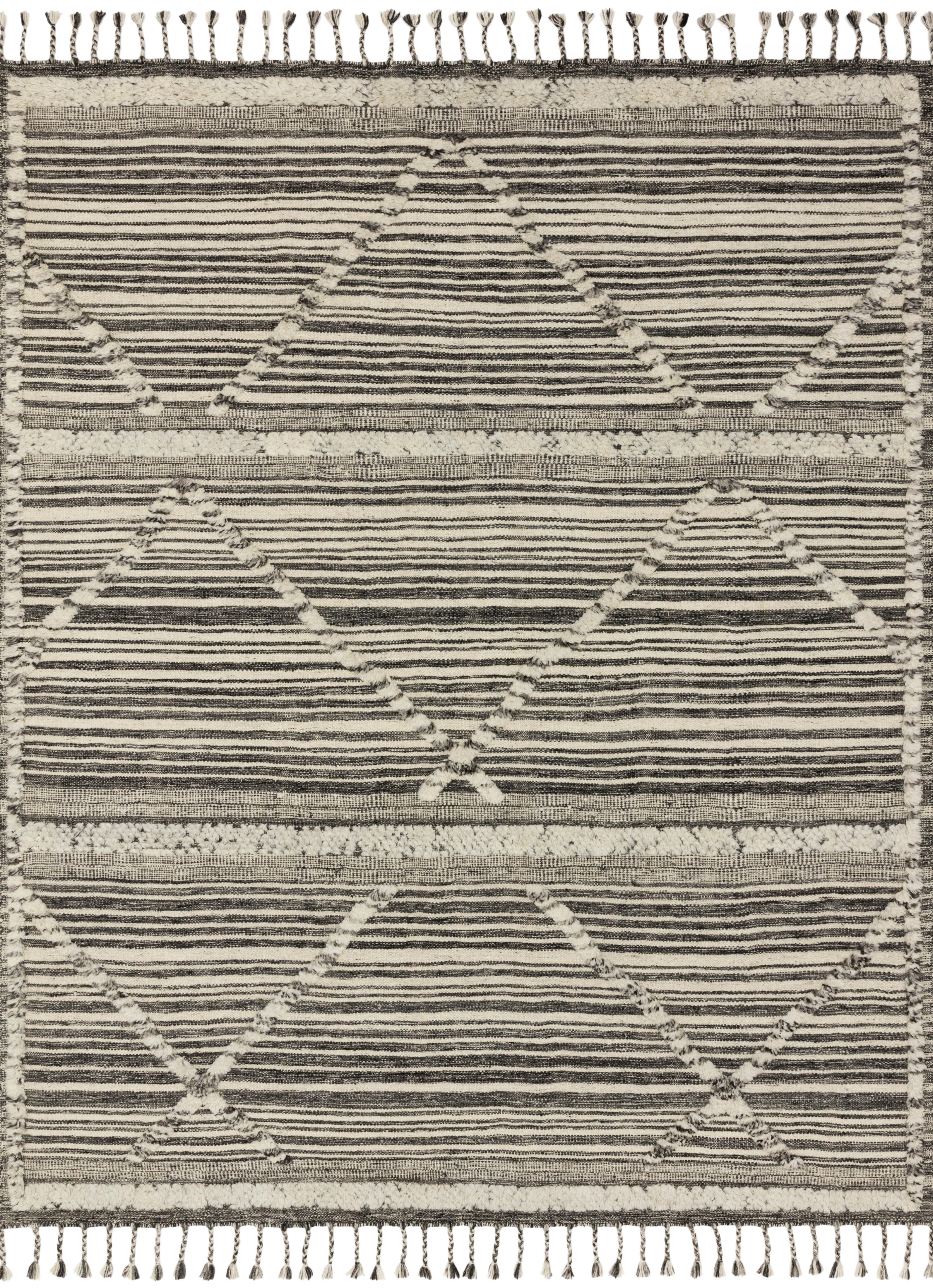 Loloi Iman Ivory / Charcoal Rug RUGS - patterned Loloi