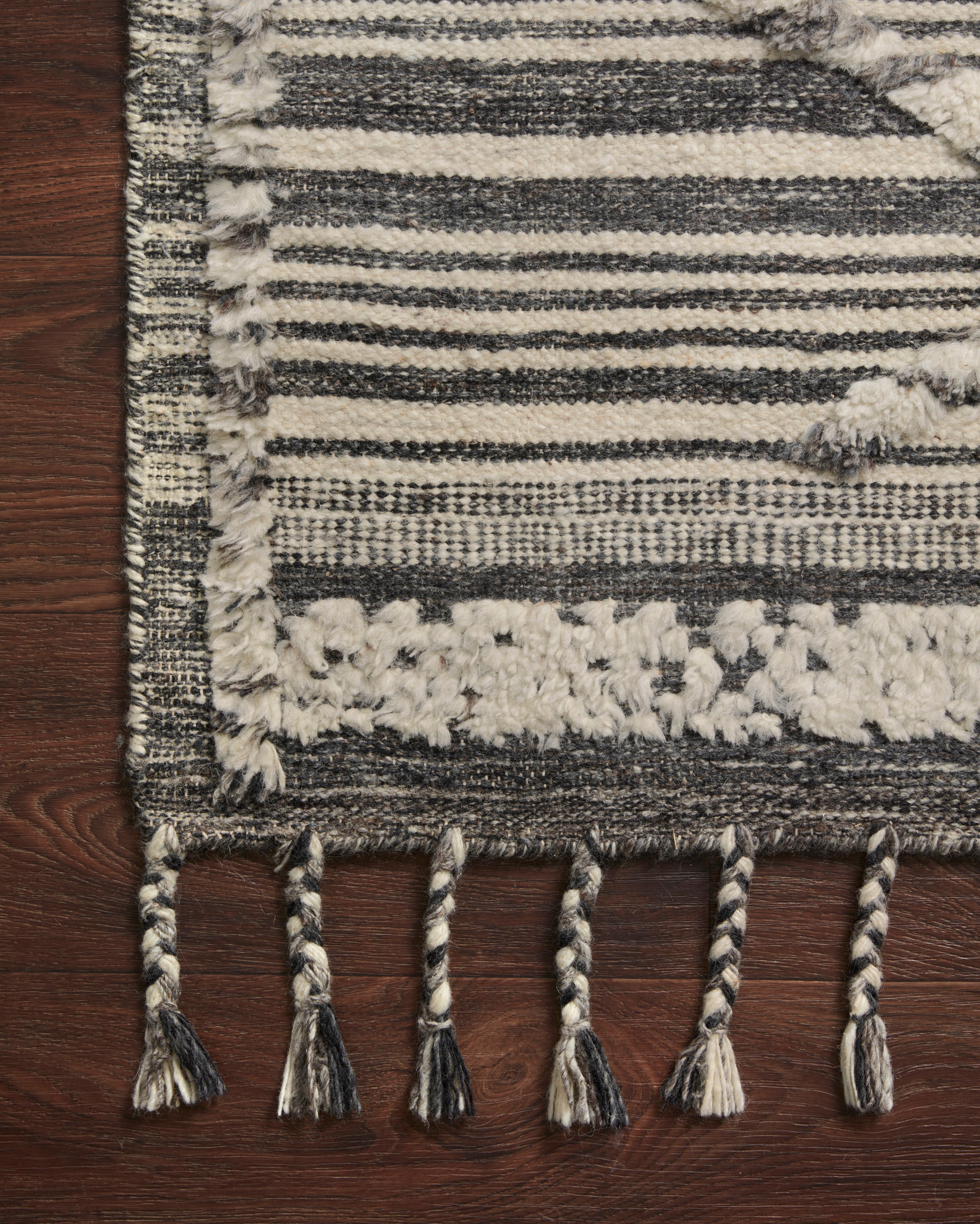 Loloi Iman Ivory / Charcoal Rug RUGS - patterned Loloi