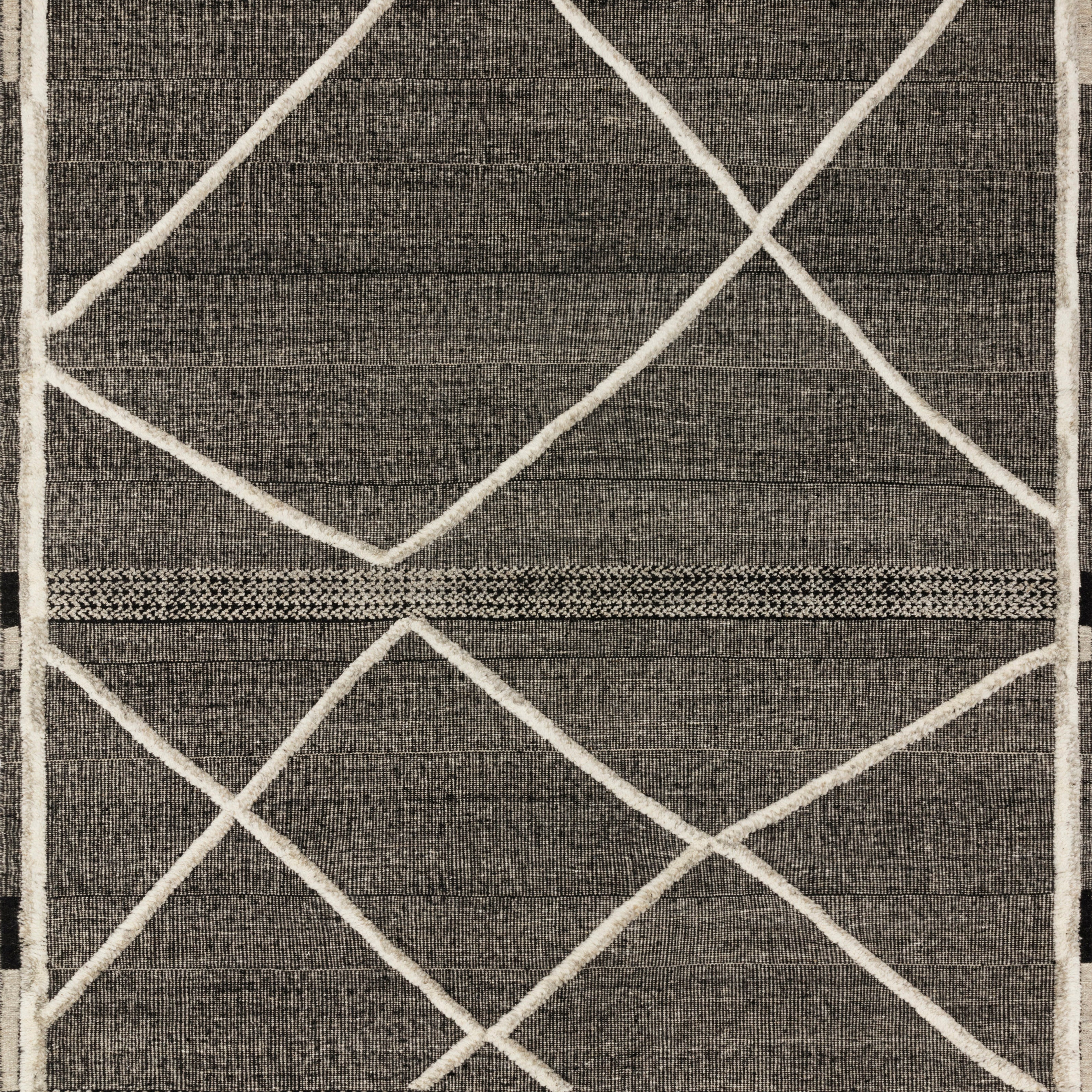 Loloi Iman Beige / Charcoal Rug RUGS - patterned Loloi