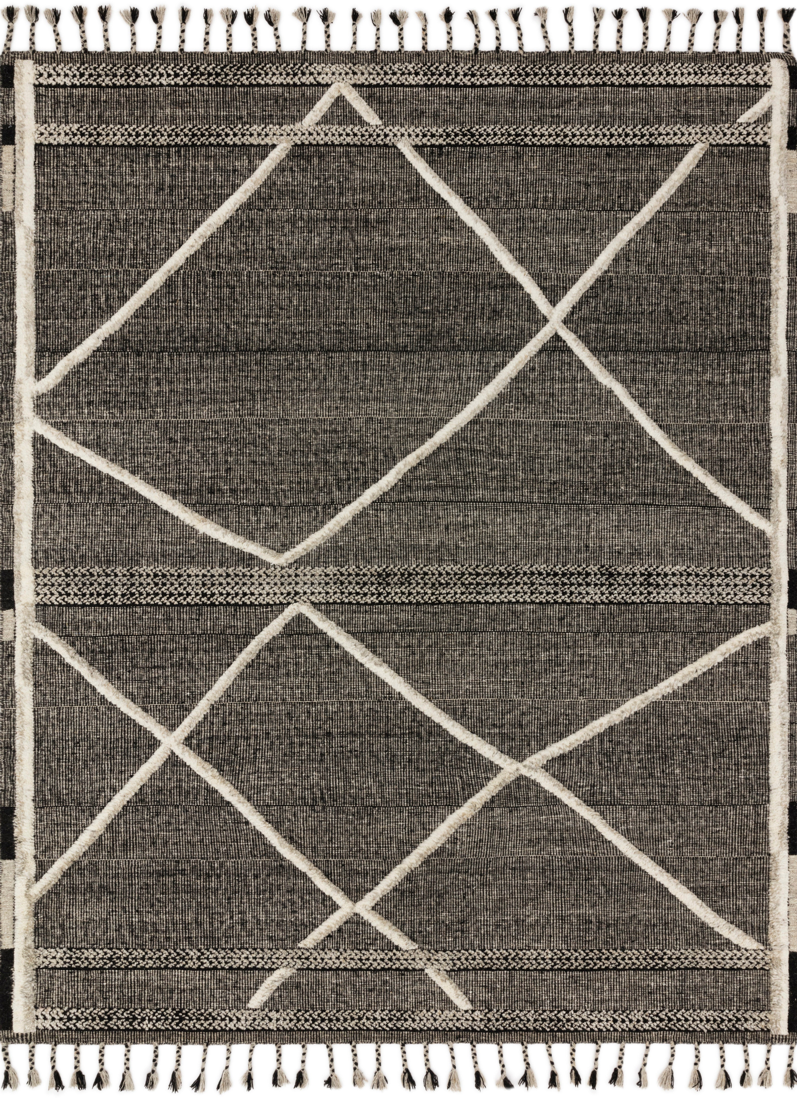 Loloi Iman Beige / Charcoal Rug RUGS - patterned Loloi