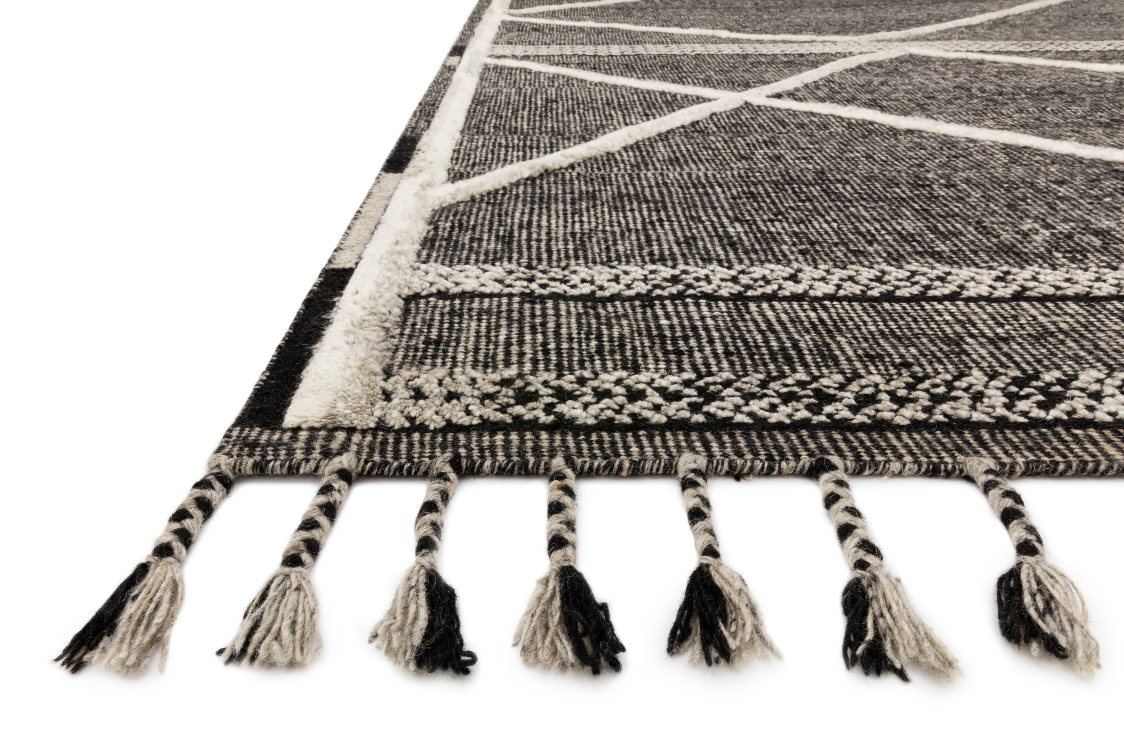 Loloi Iman Beige / Charcoal Rug RUGS - patterned Loloi