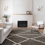 Loloi Iman Beige / Charcoal Rug RUGS - patterned Loloi