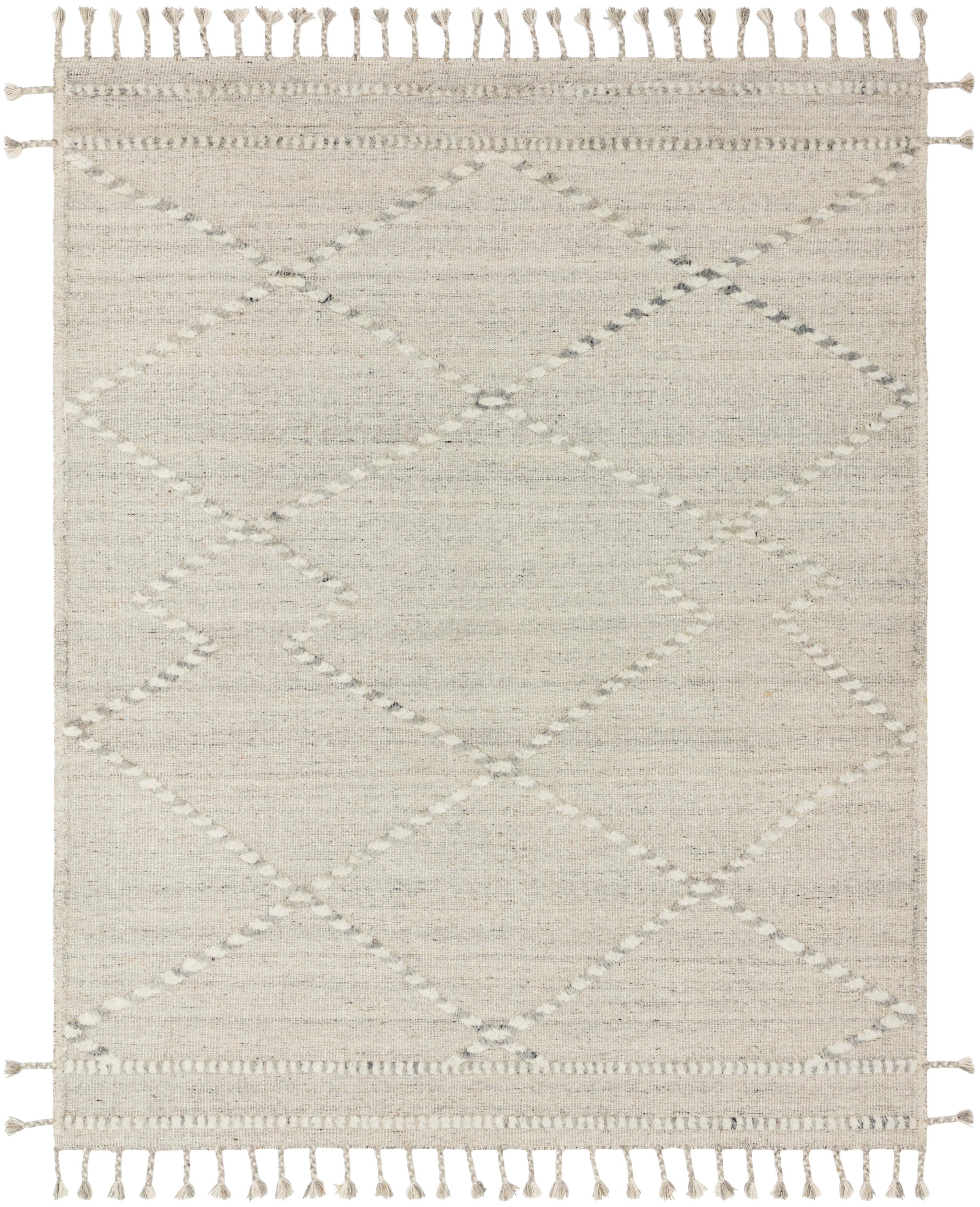 Loloi Iman Ivory / Lt. Grey Rug RUGS - patterned Loloi