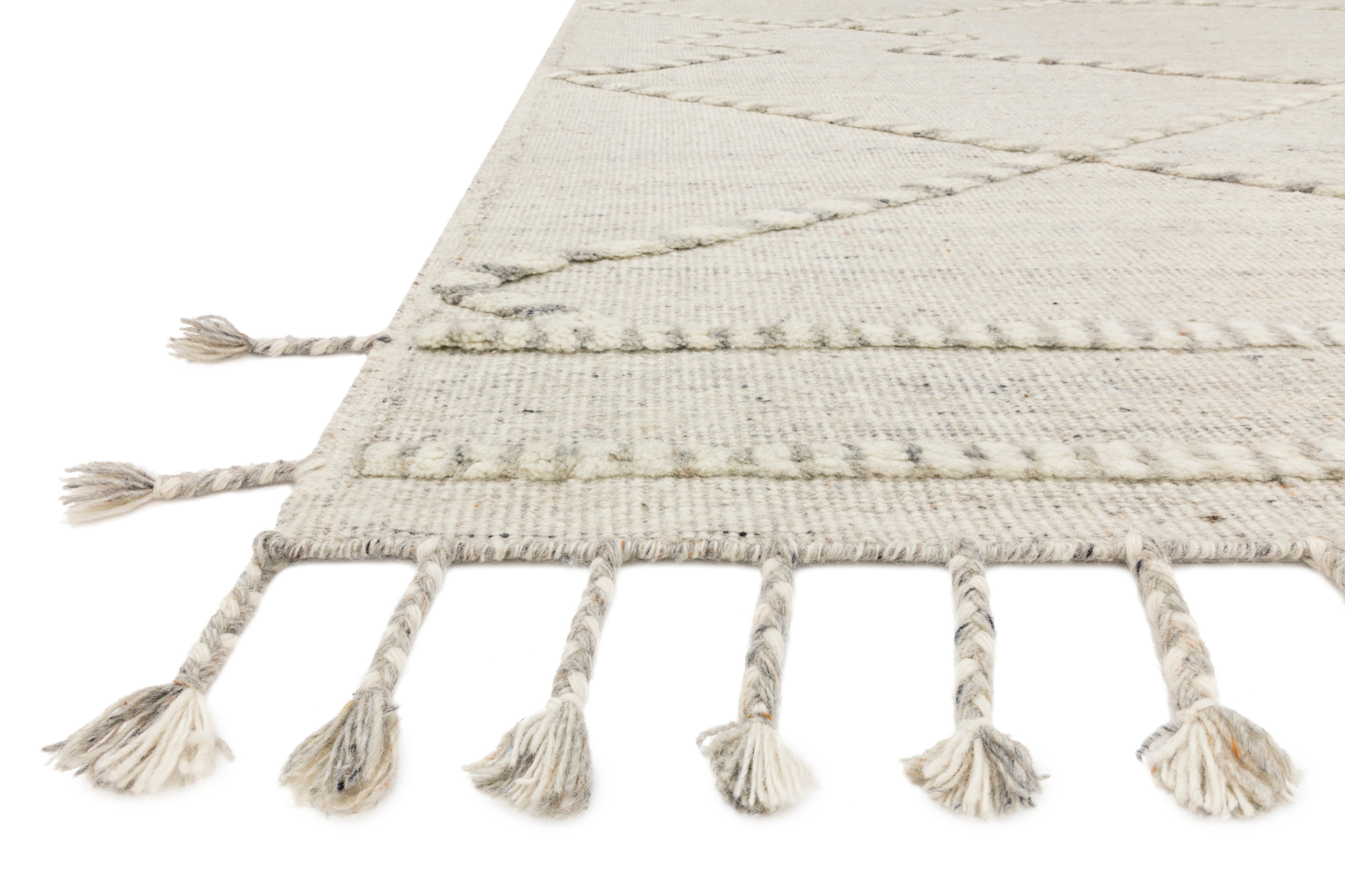 Loloi Iman Ivory / Lt. Grey Rug RUGS - patterned Loloi