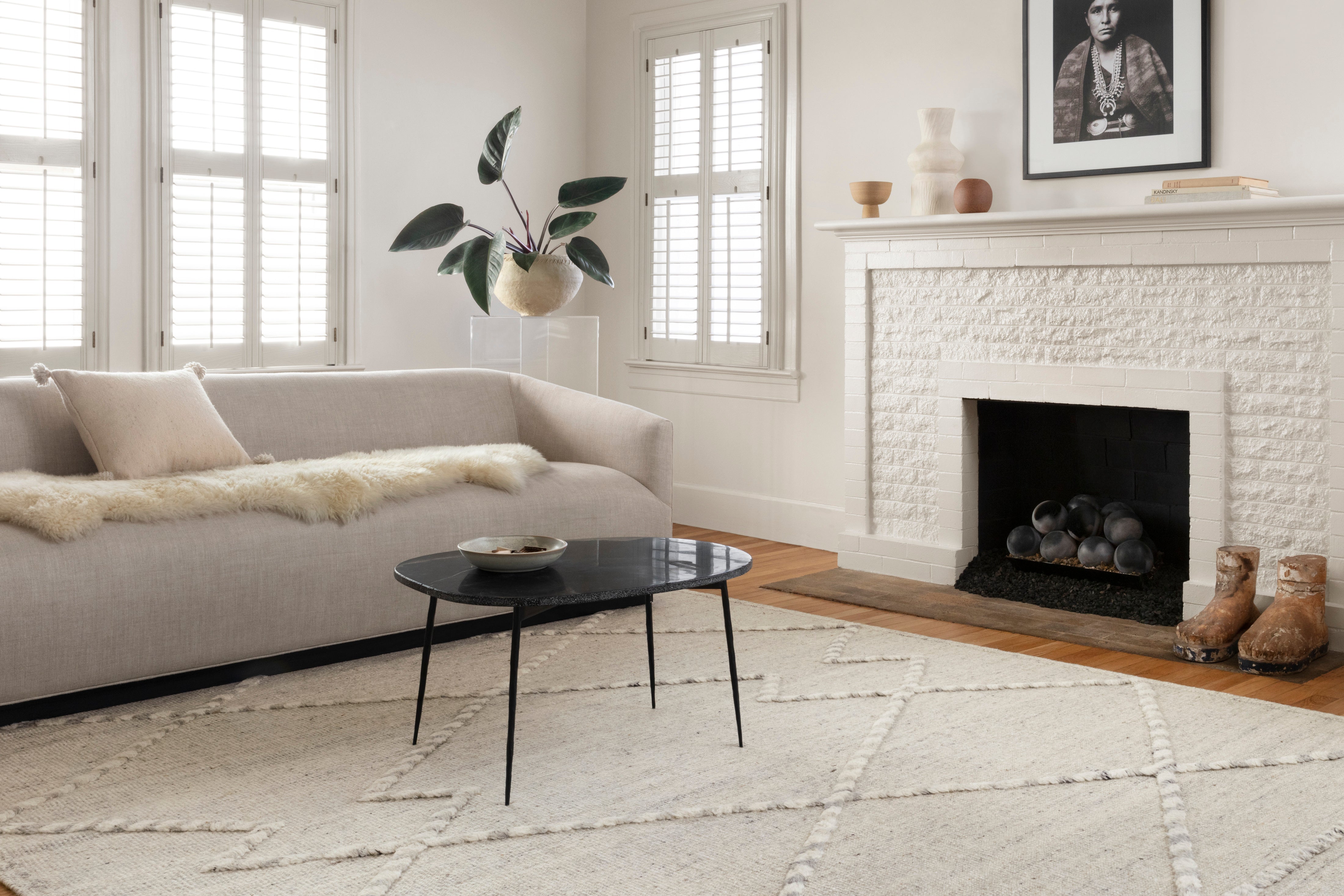 Loloi Iman Ivory / Lt. Grey Rug RUGS - patterned Loloi