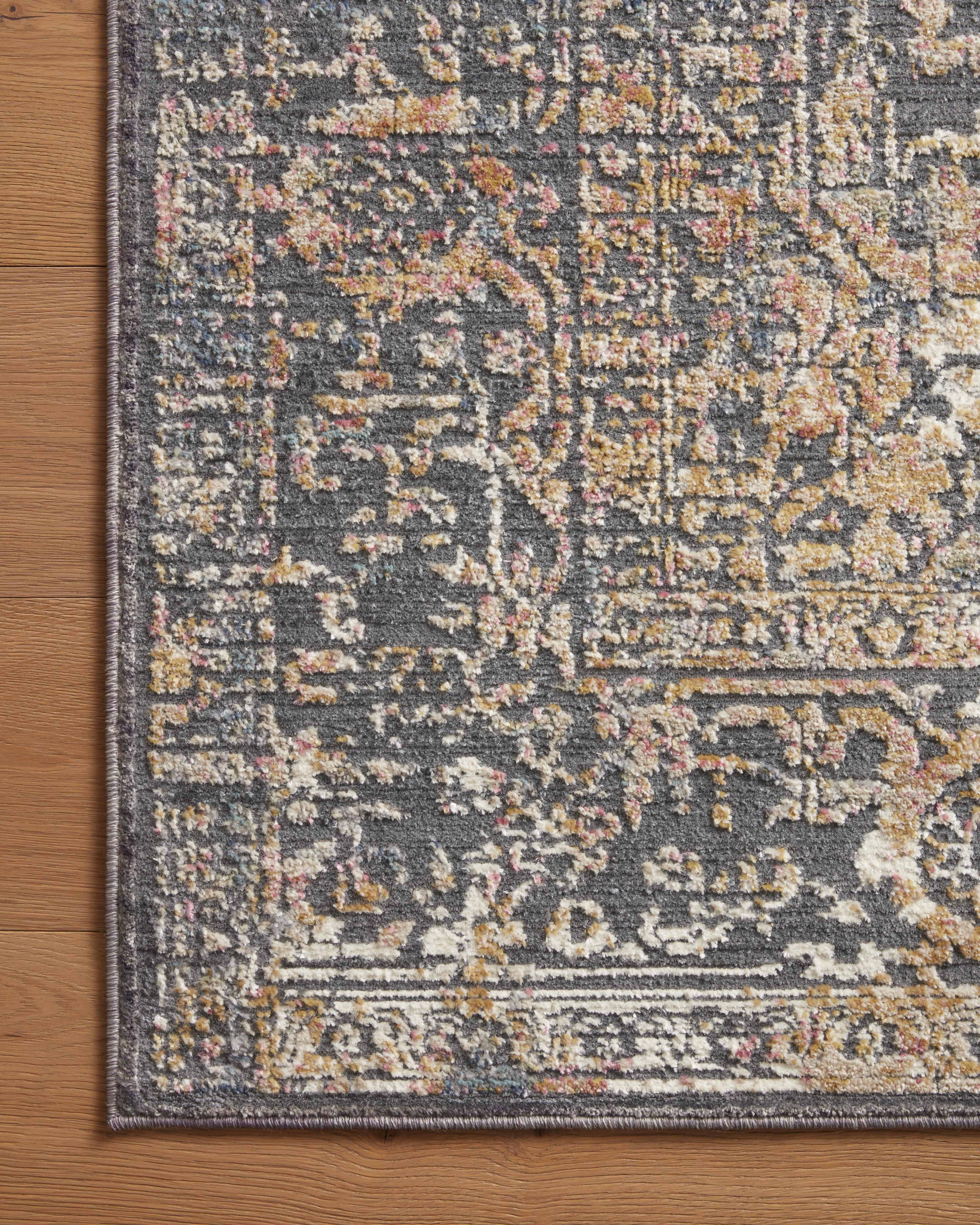 Loloi Indra Graphite / Sunset Rug 0-RUGS-patterned Loloi