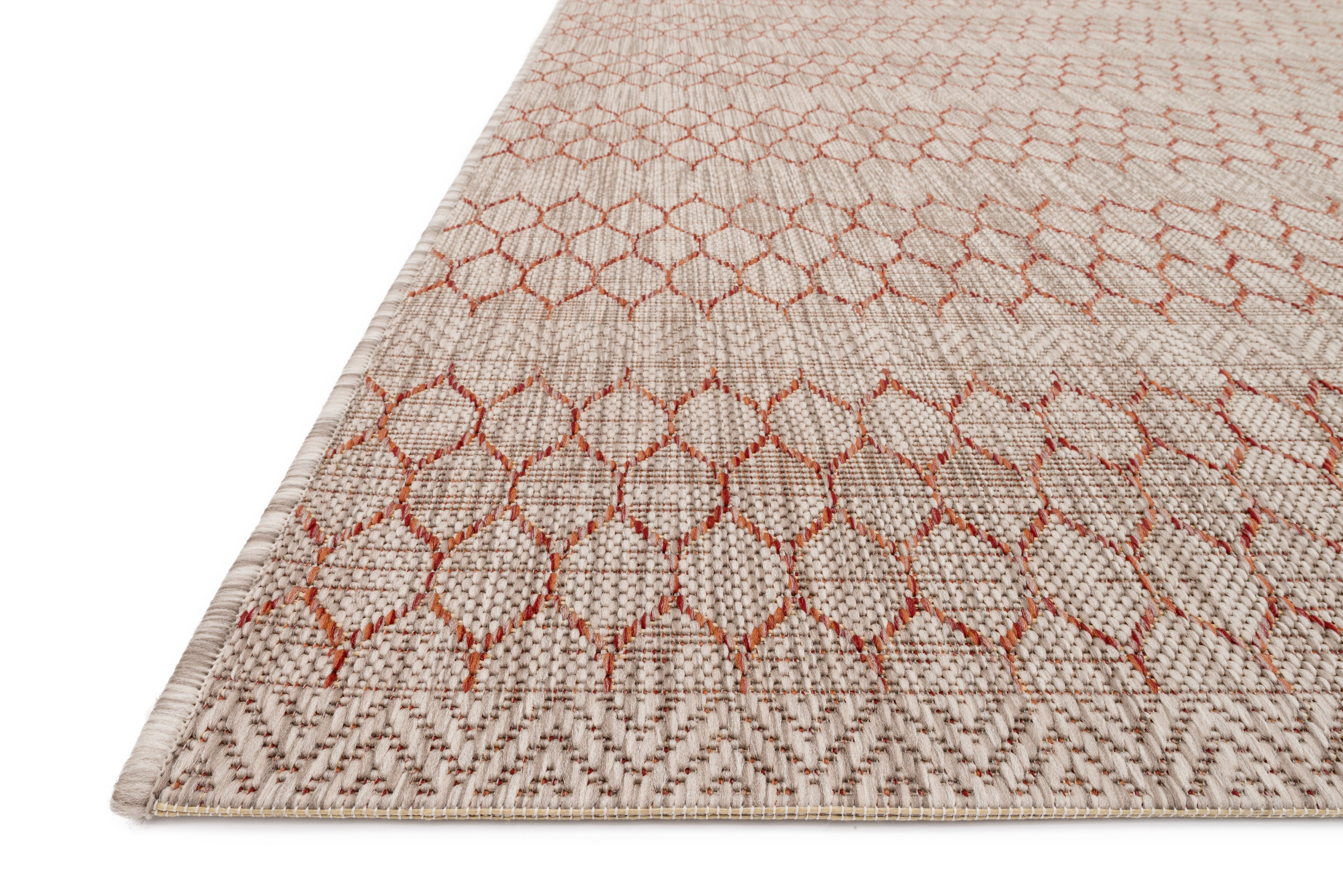 Loloi Isle Beige / Rust Rug 5-Rugs - indoor/outdoor Loloi