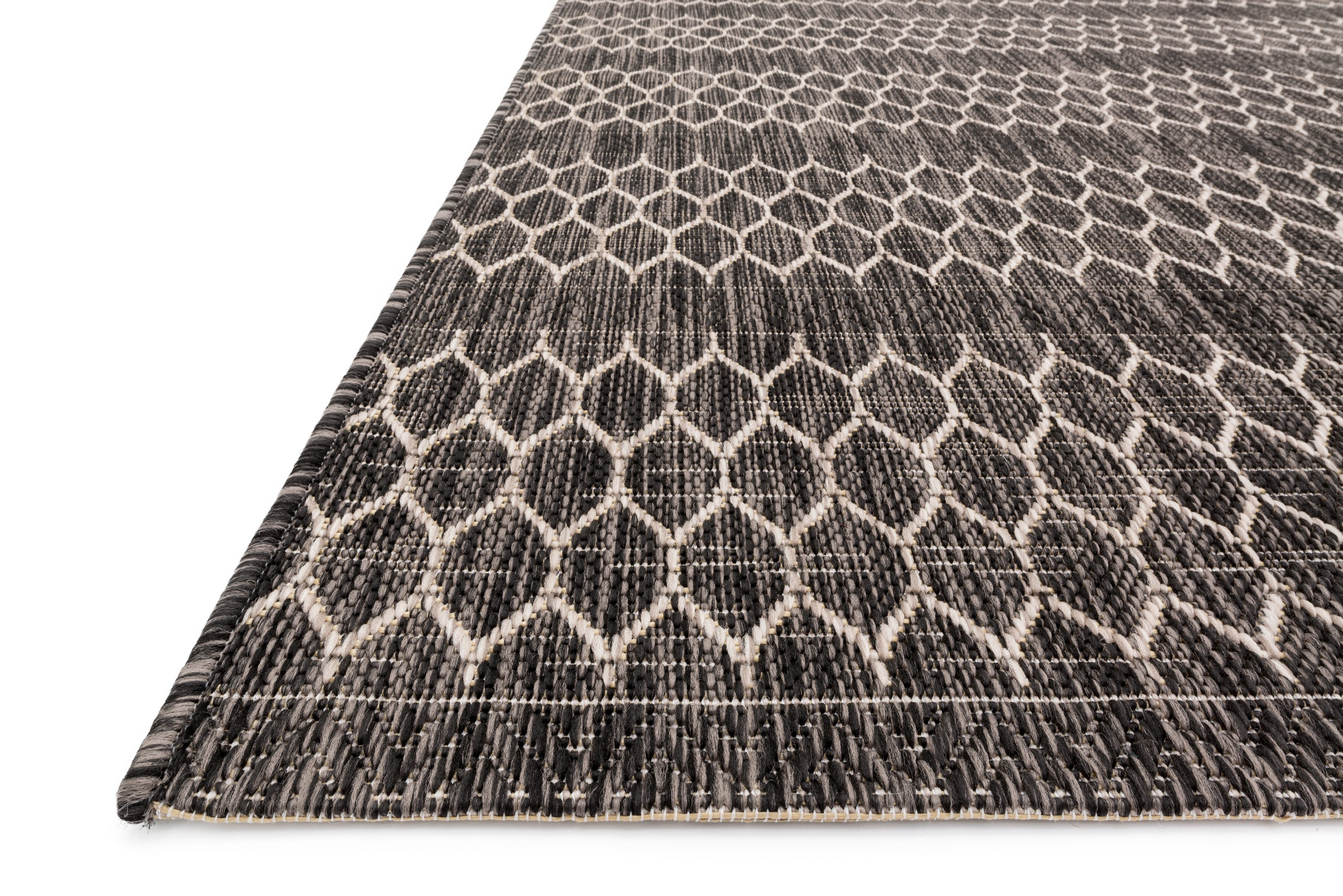 Loloi Isle Black / Grey IE-01 Rug 5-Rugs - indoor/outdoor Loloi