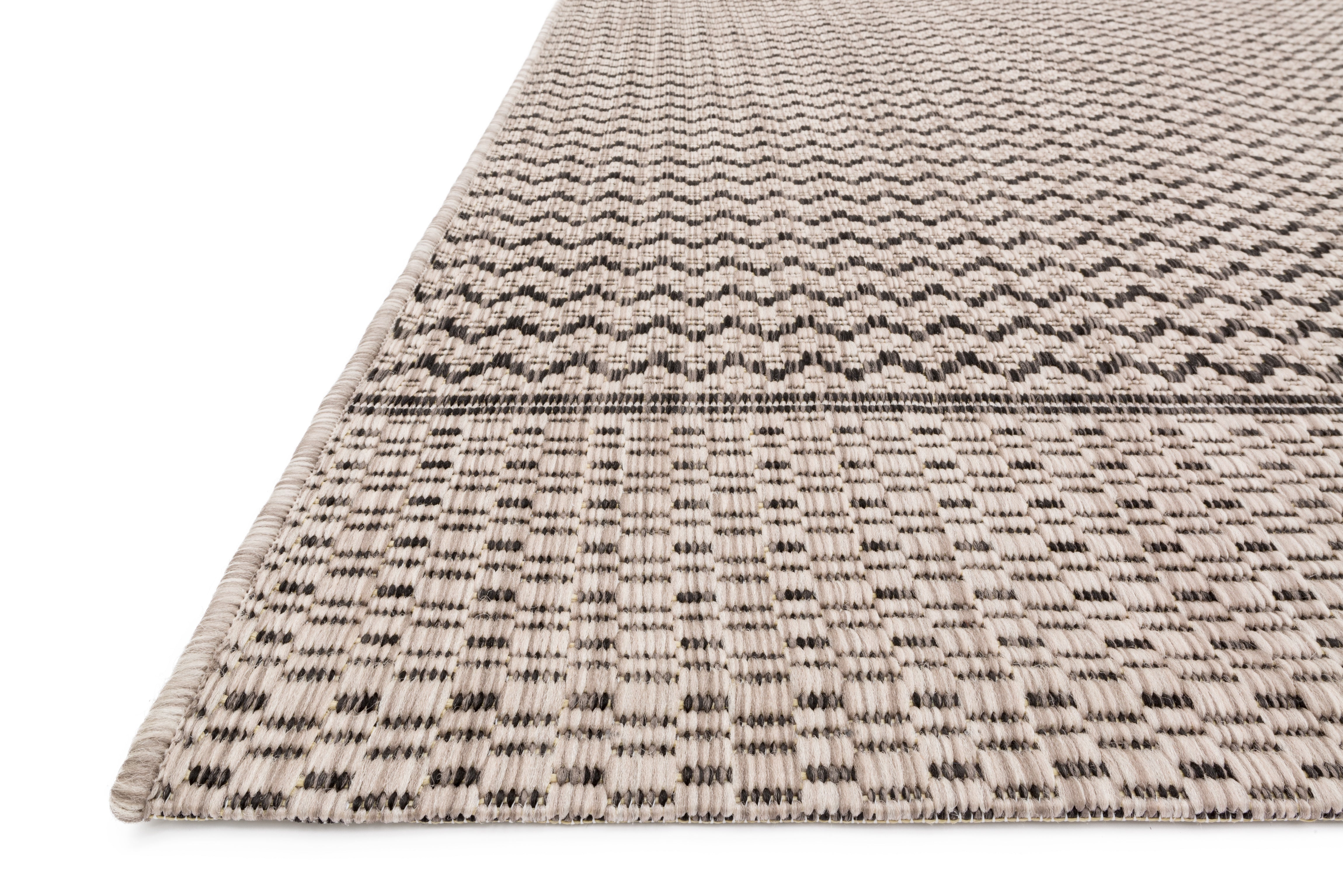 Loloi Isle Grey / Black IE-03 Rug 5-Rugs - indoor/outdoor Loloi