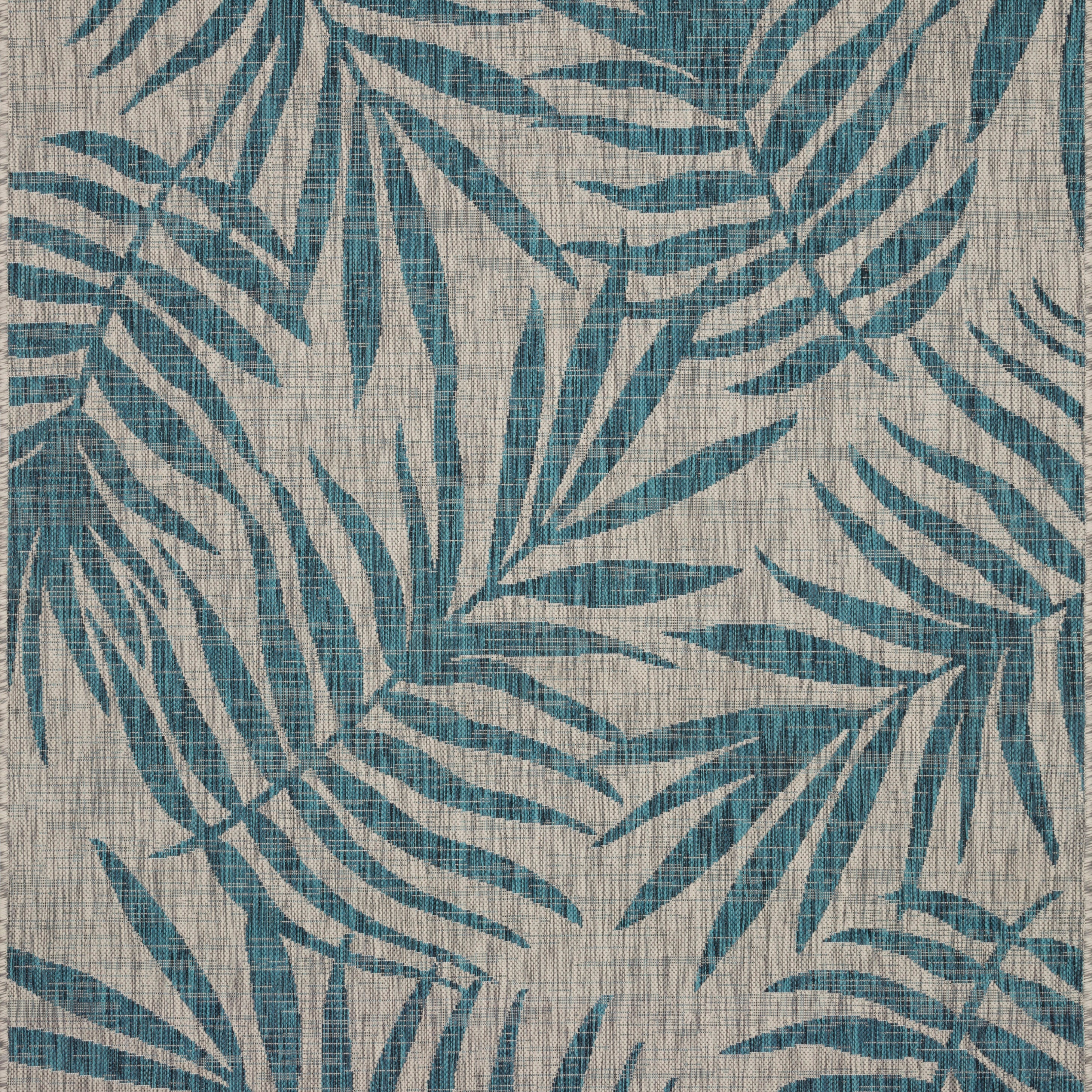Isle Grey / Aqua Rug 5-Rugs - indoor/outdoor Loloi