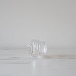 Ridged Glass Taper/Votive Holder Clear- Rug & Weave