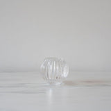 Ridged Glass Taper/Votive Holder Clear- Rug & Weave