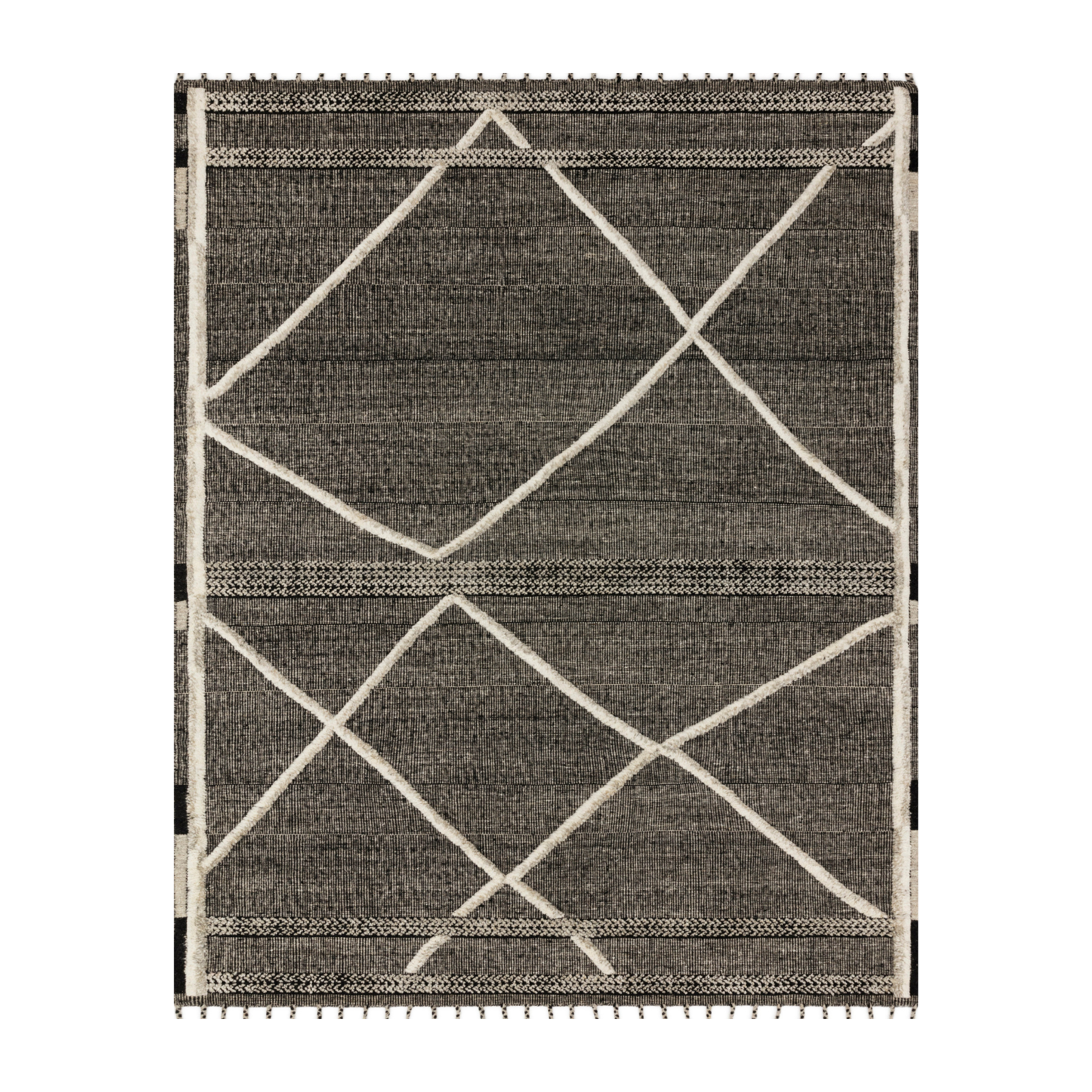 Loloi Iman Beige / Charcoal Rug RUGS - patterned Loloi