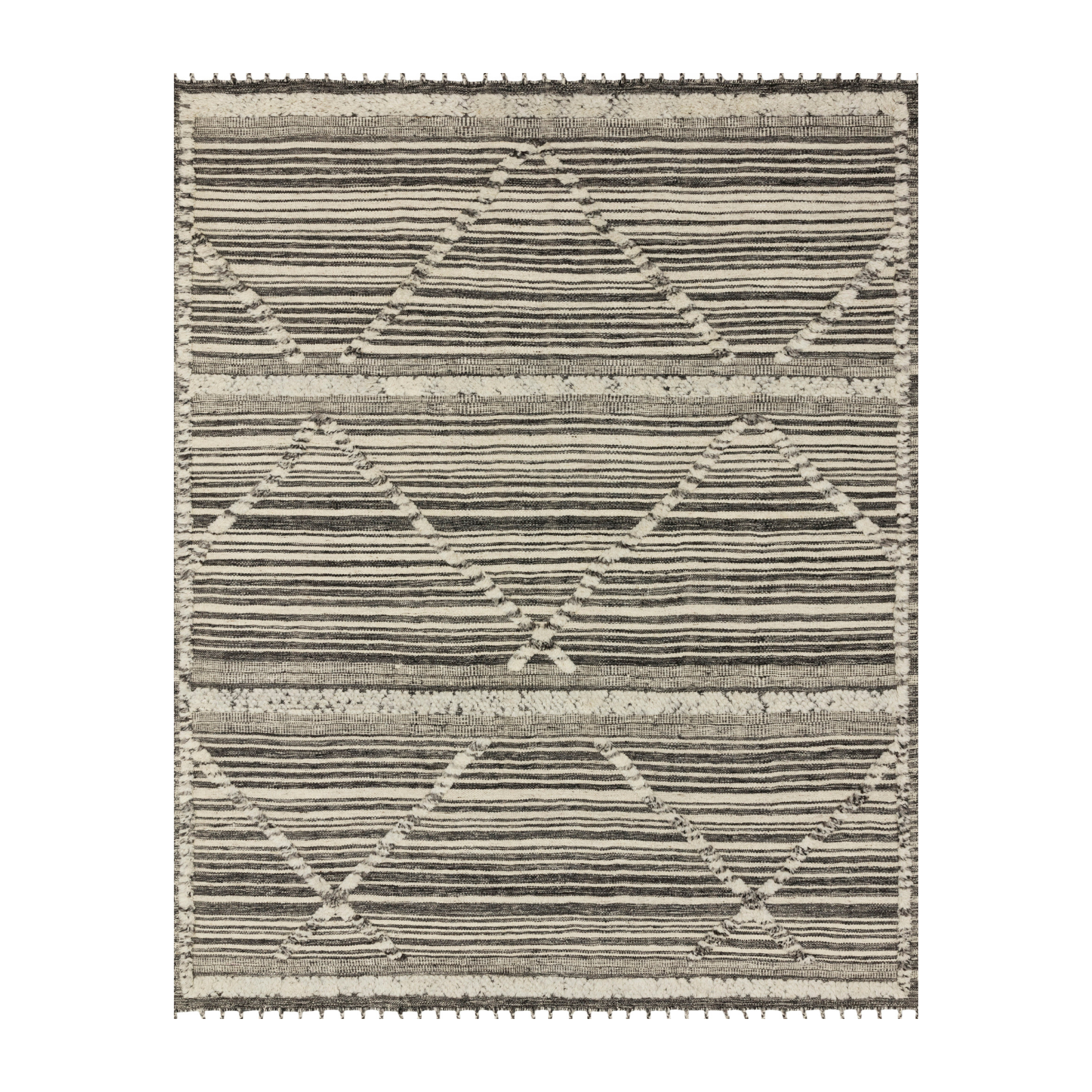 Loloi Iman Ivory / Charcoal Rug RUGS - patterned Loloi