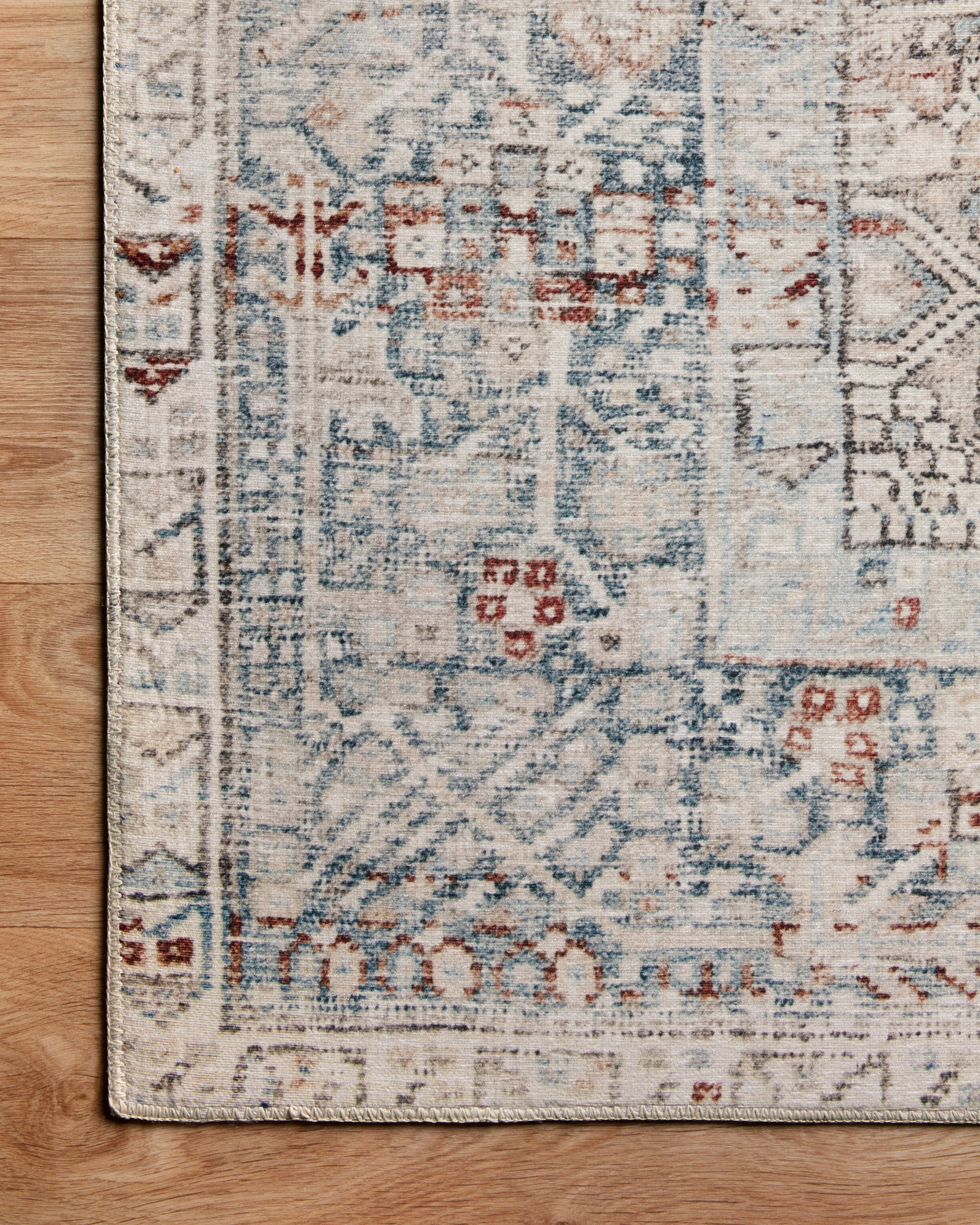 Chris Loves Julia x Loloi Jules Natural / Ocean Rug 0-patterned Loloi