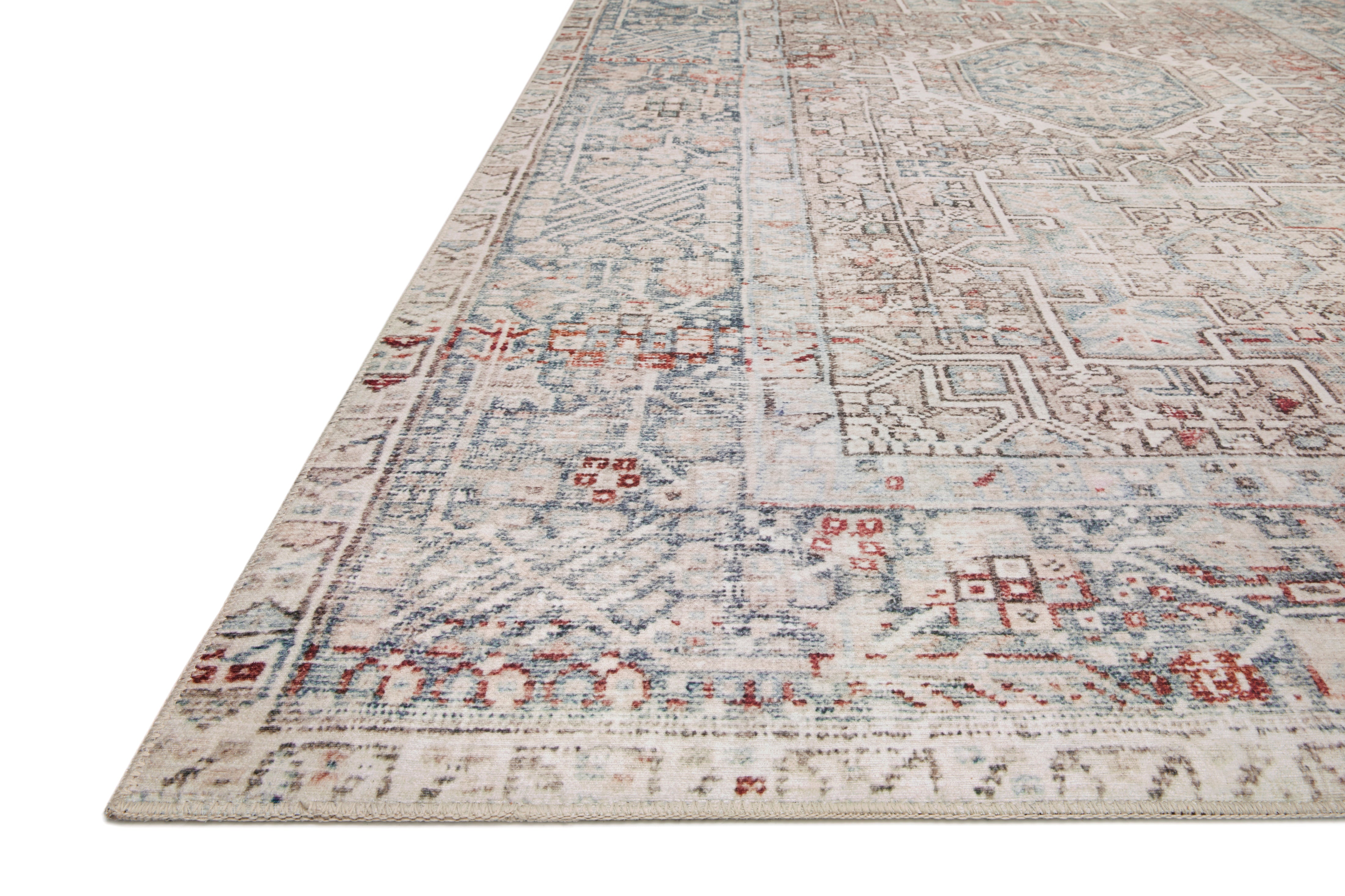 Chris Loves Julia x Loloi Jules Natural / Ocean Rug 0-patterned Loloi