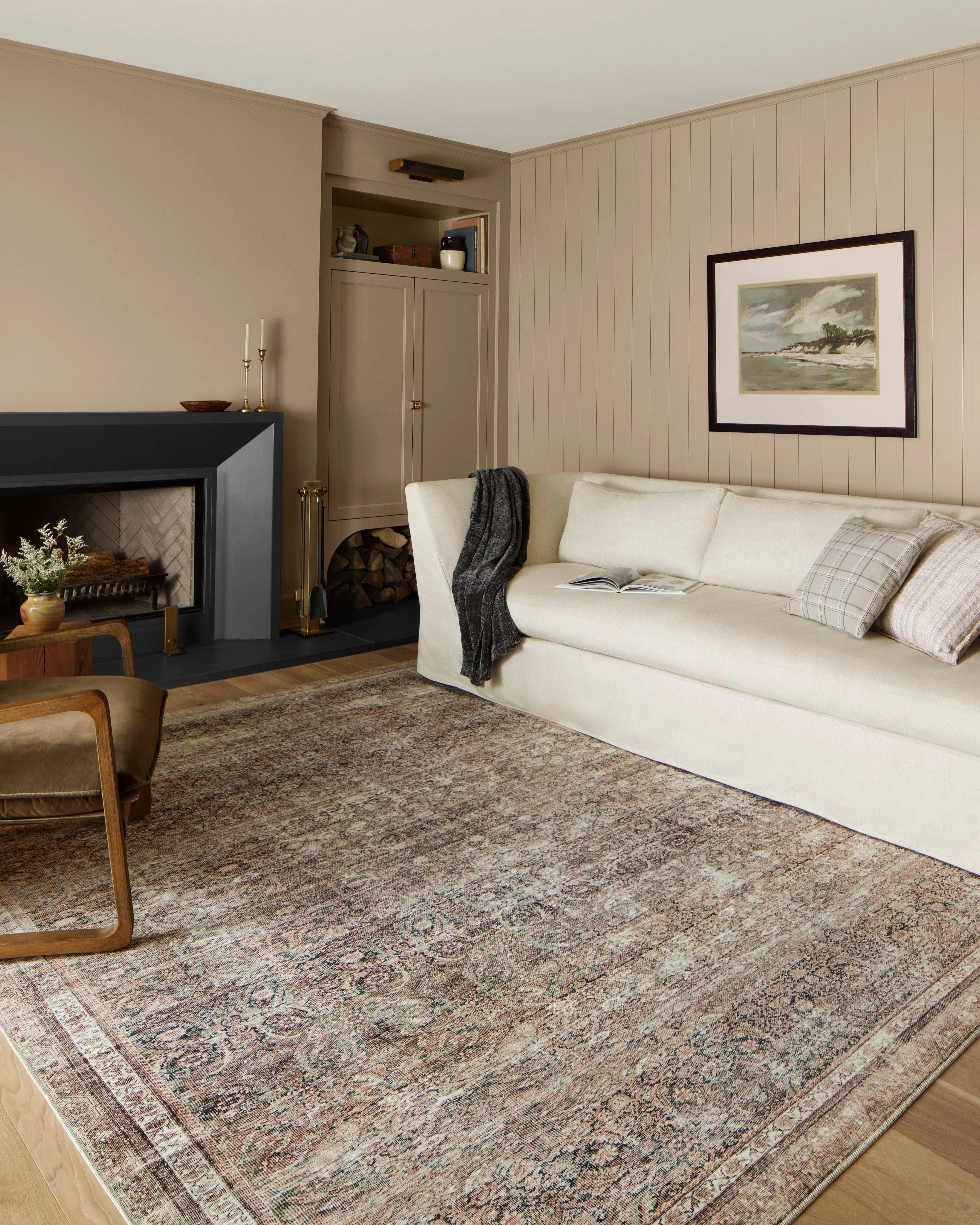 Chris Loves Julia x Loloi Jules Ink / Terracotta - Rug & Weave