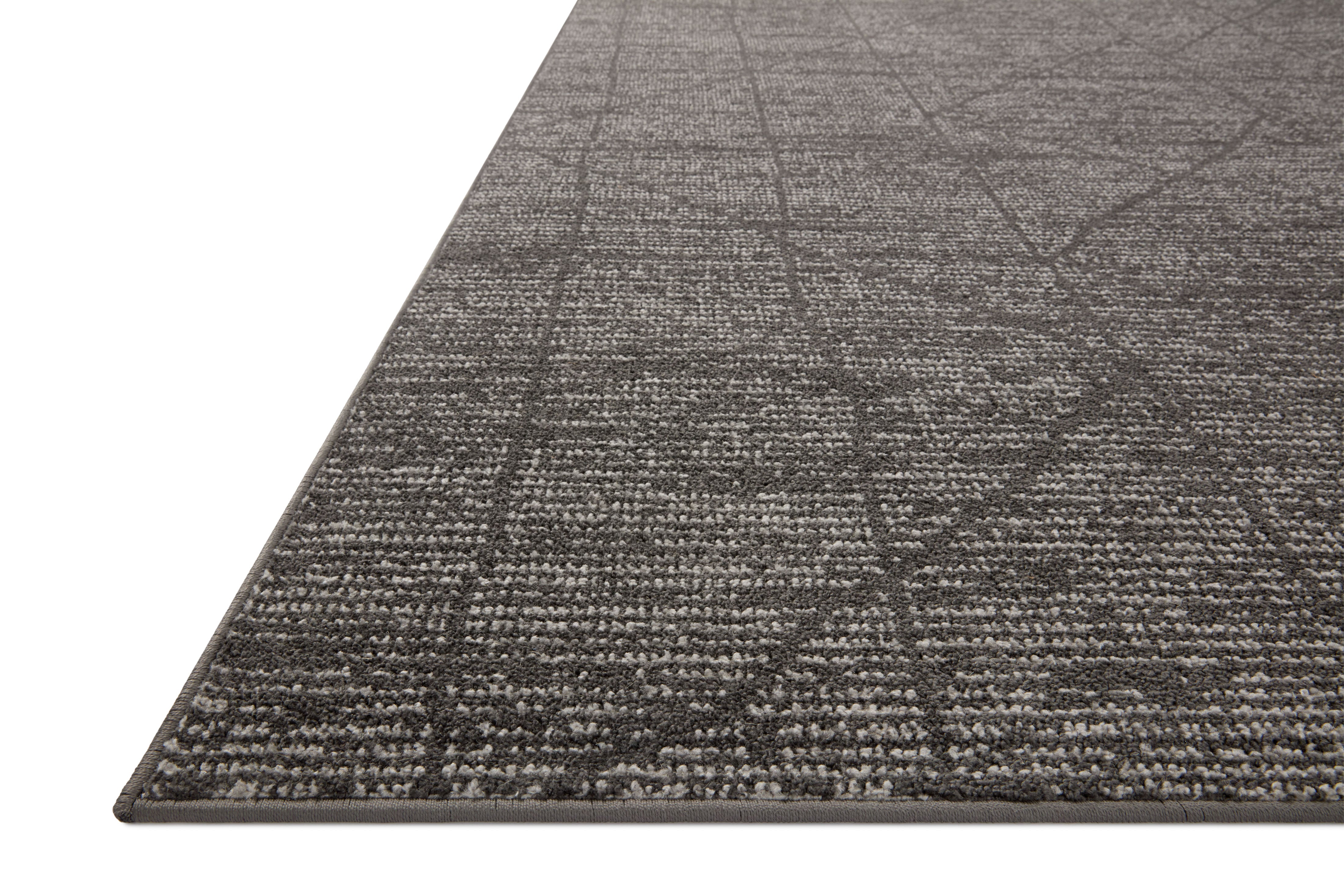 Loloi Kamala Charcoal / Ivory Rug 0-RUGS-patterned Loloi