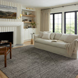 Loloi Kamala Charcoal / Ivory Rug 0-RUGS-patterned Loloi