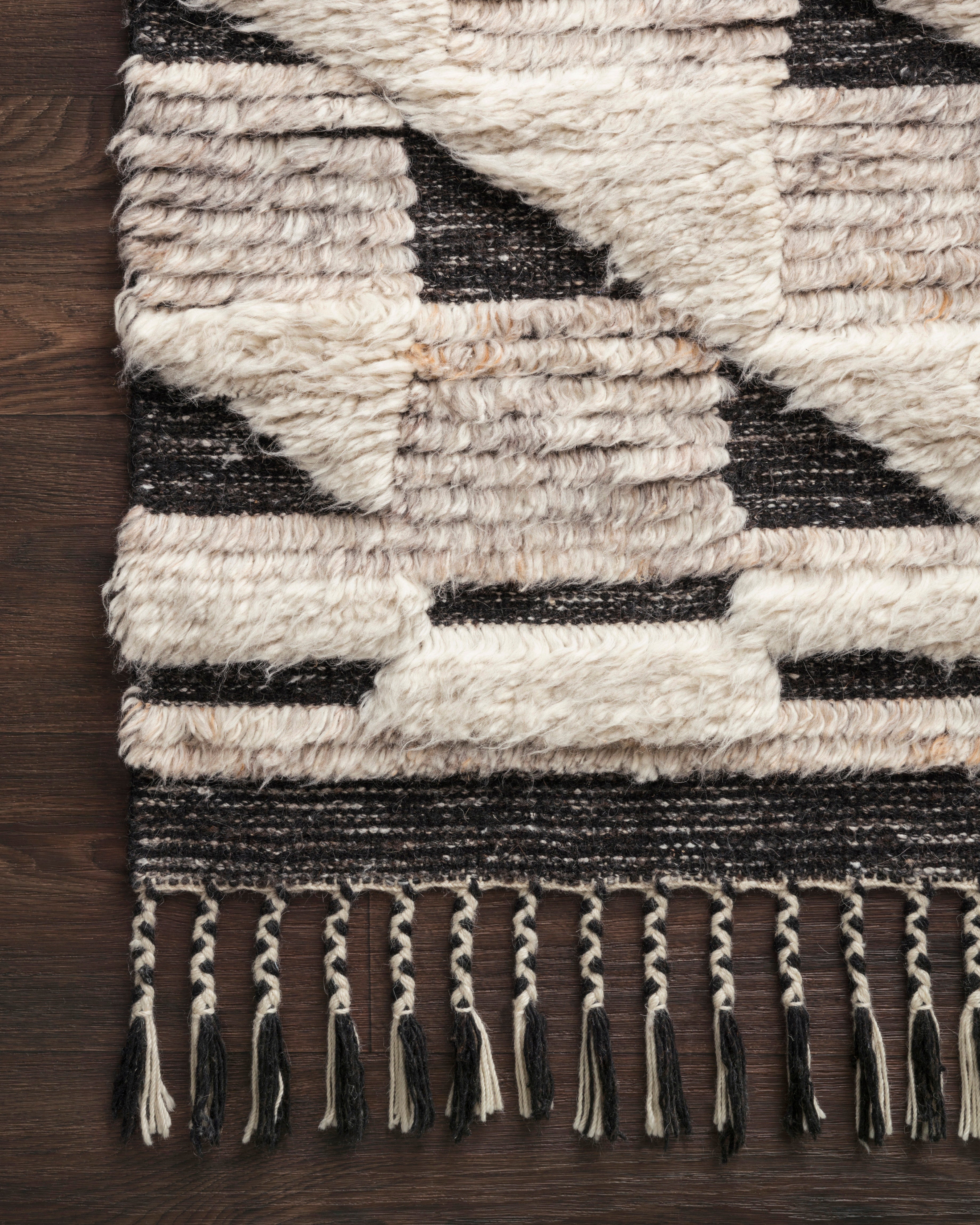 Loloi Khalid Natural / Black Rug RUGS - wool Loloi