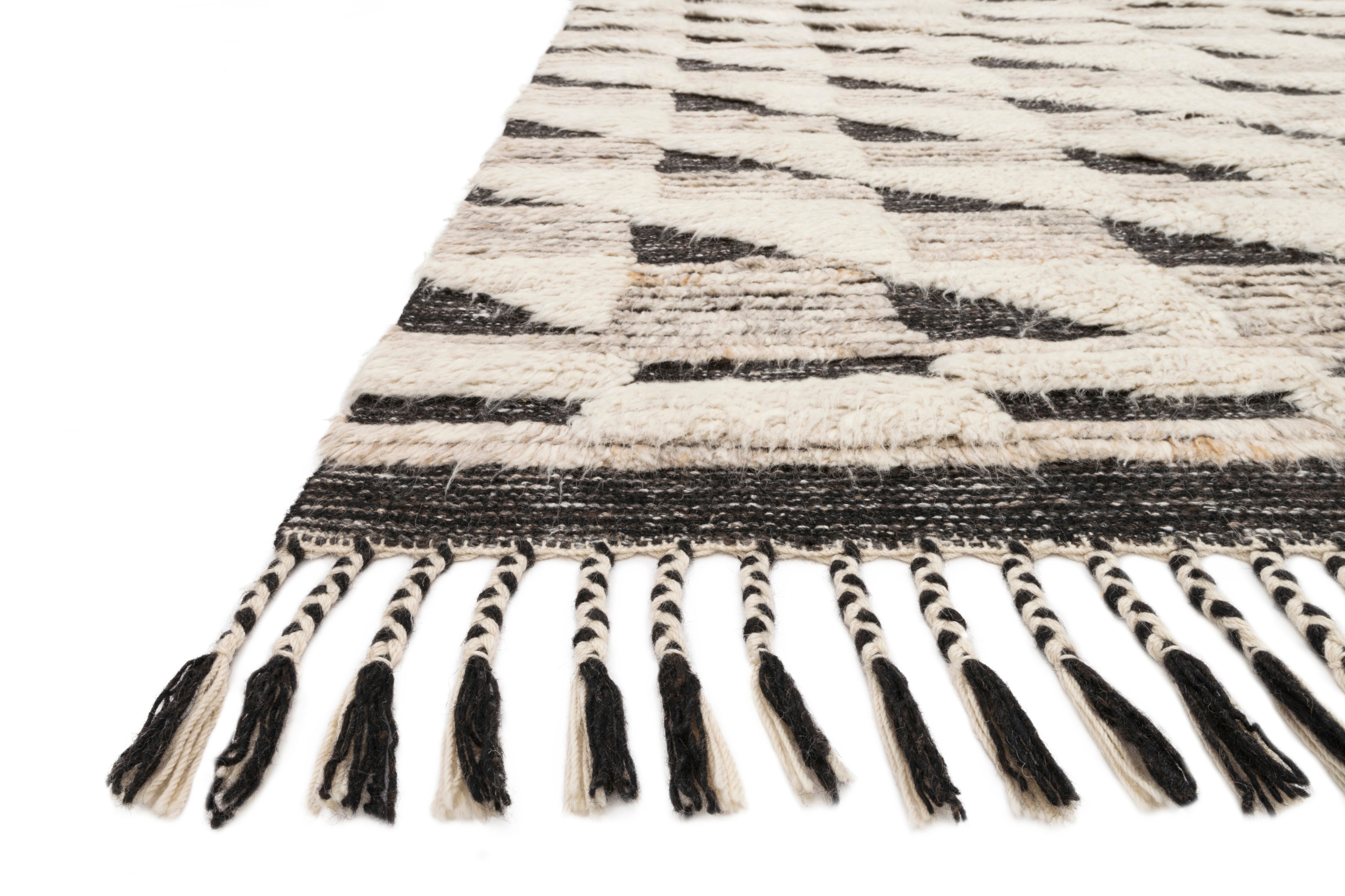 Loloi Khalid Natural / Black Rug RUGS - wool Loloi