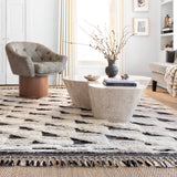 Loloi Khalid Natural / Black Rug RUGS - wool Loloi