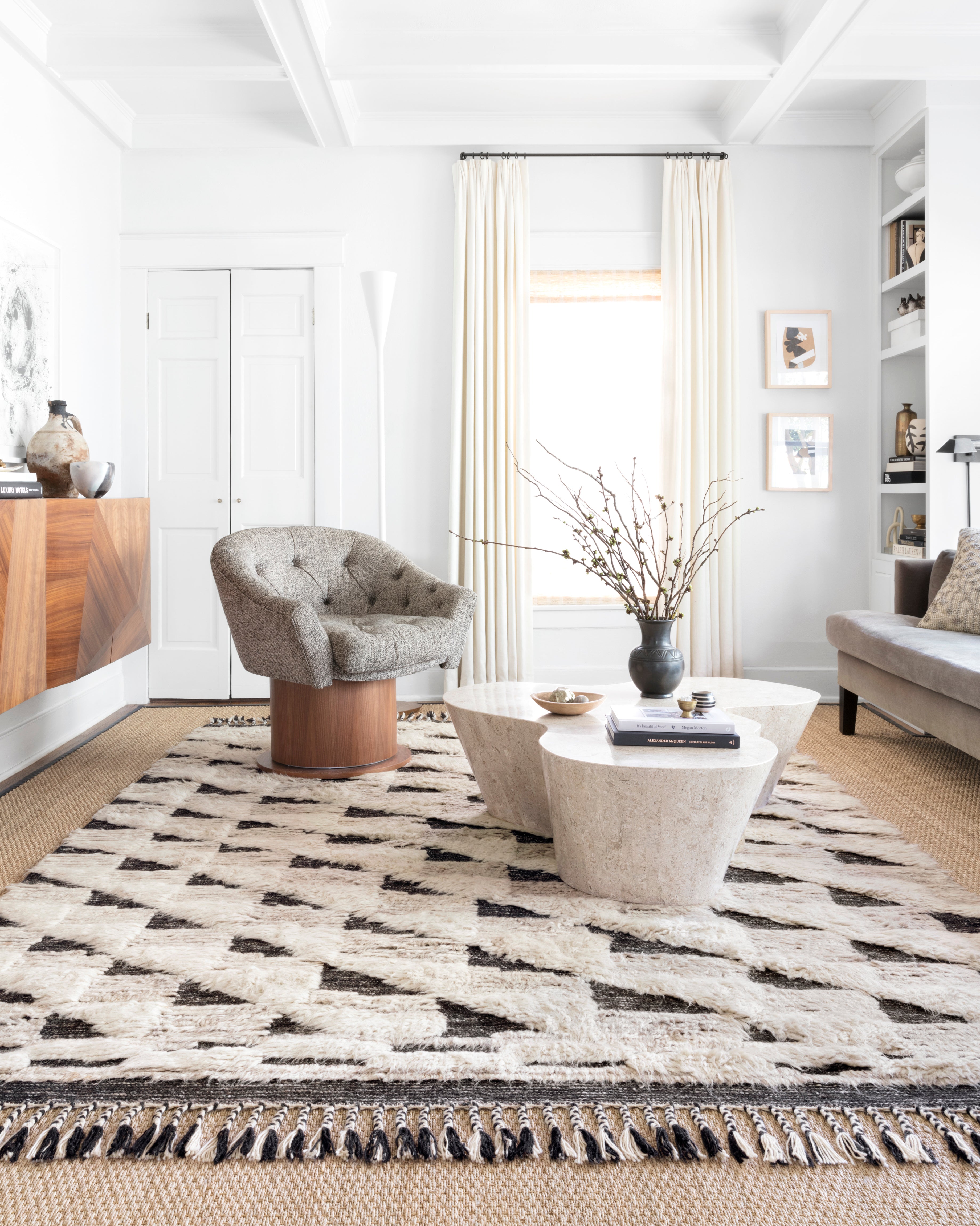 Loloi Khalid Natural / Black Rug RUGS - wool Loloi