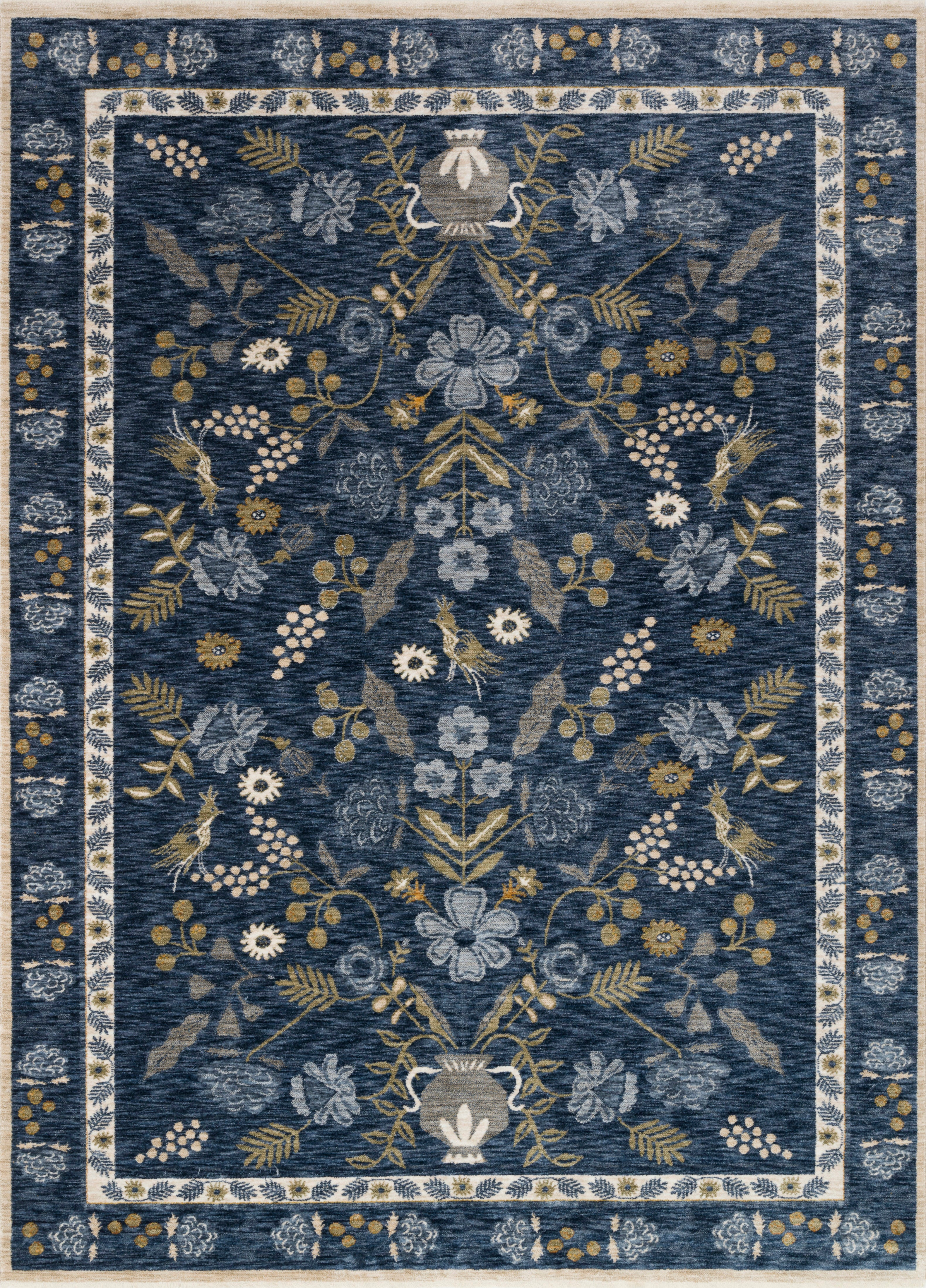 Rifle Paper Co. x Loloi Kismet Amphora / Navy Rug 0-RUGS-patterned Loloi