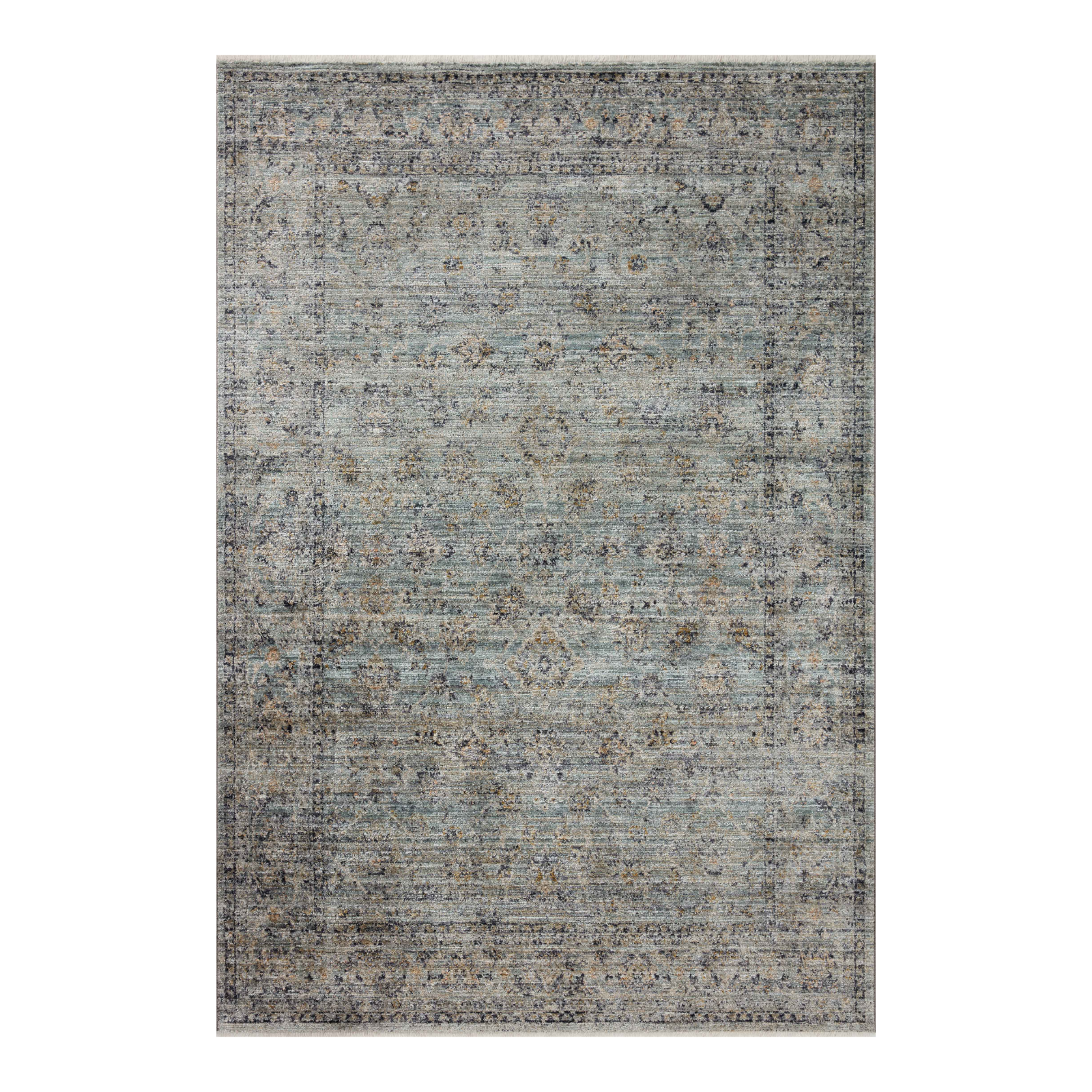 Jean Stoffer x Loloi Katherine Ocean / Gold Rug 0-patterned rugs Loloi 18" x 18" Sample