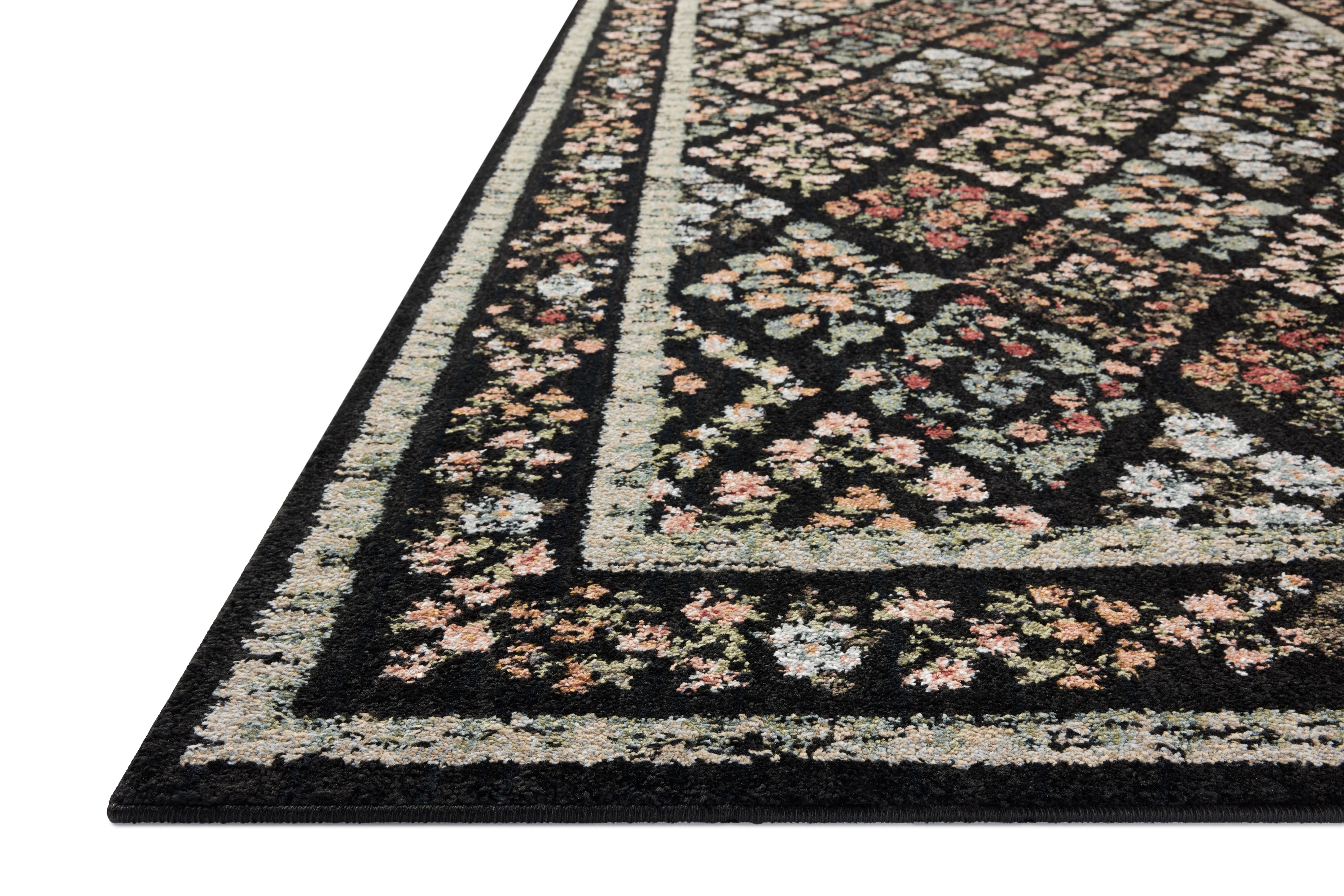 Rifle Paper Co. x Loloi Laurel Parquet Black Rug 0-RUGS-patterned Loloi