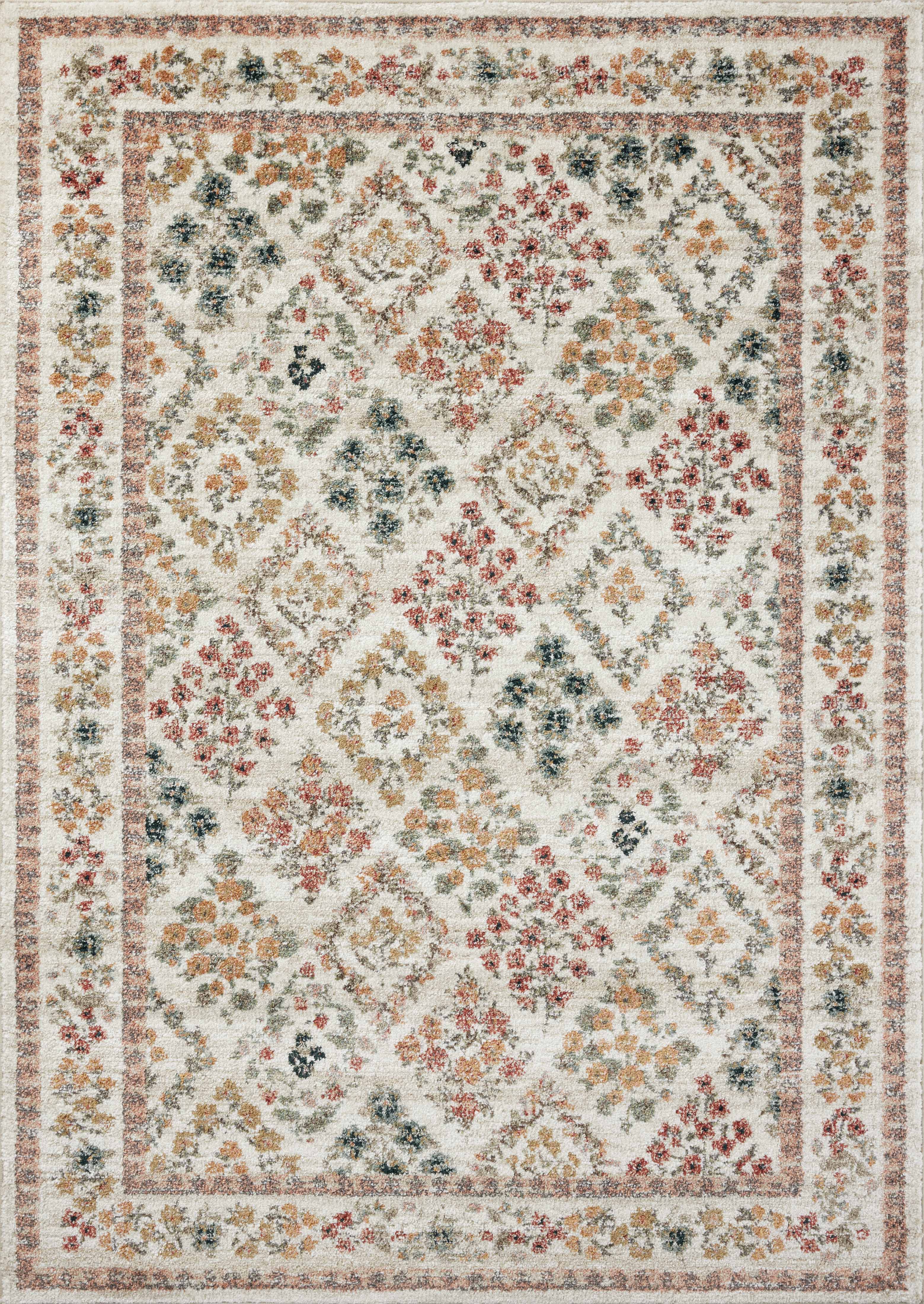 Rifle Paper Co. x Loloi Laurel Parquet Cream Rug 0-RUGS-patterned Loloi