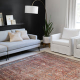 OVERSTOCK RUG - Loloi Layla Brick / Blue Rug - 2' x 5' IN STORE - Sale Rugs Loloi
