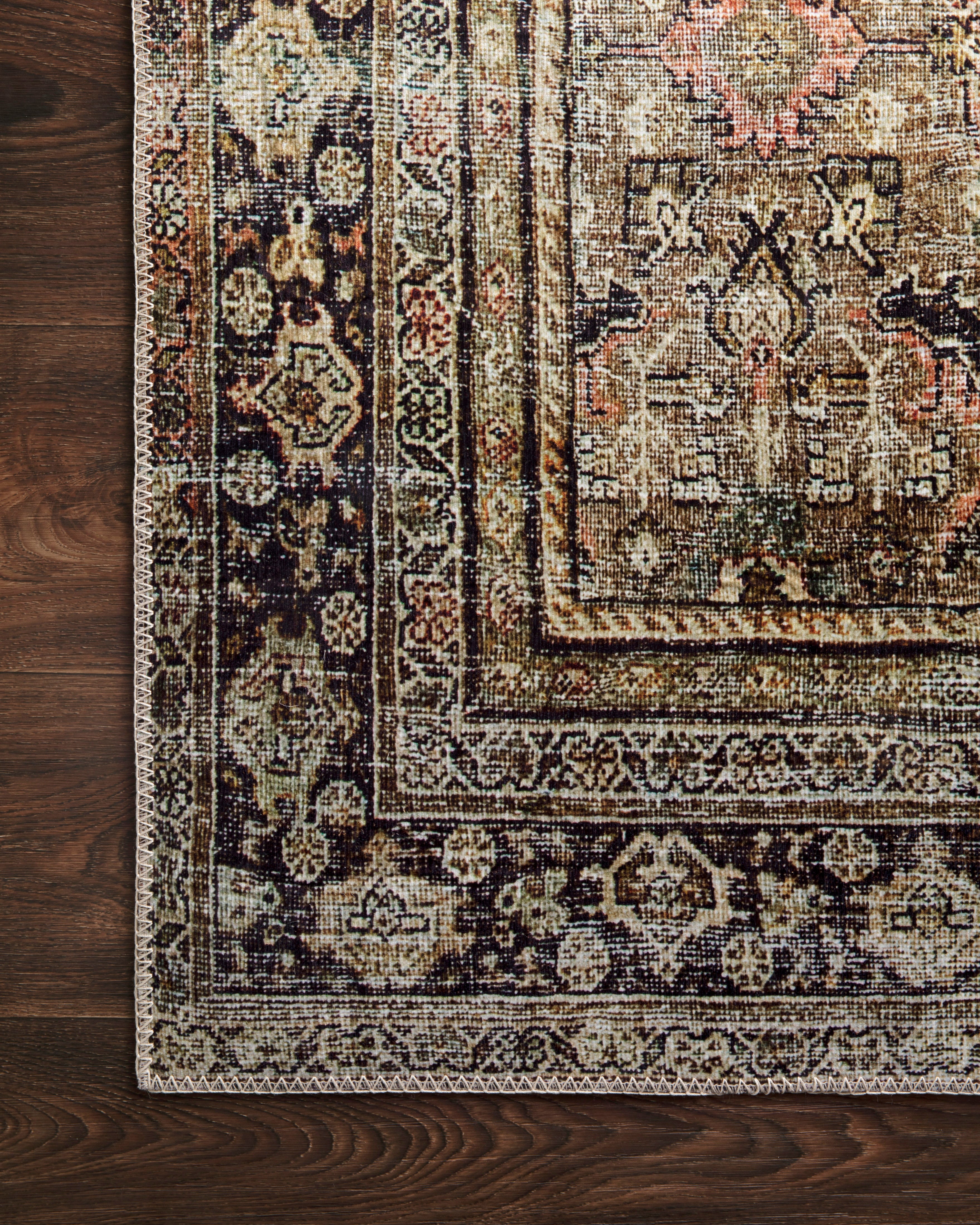 Loloi Layla Olive / Charcoal Rug 0-RUGS-patterned Loloi