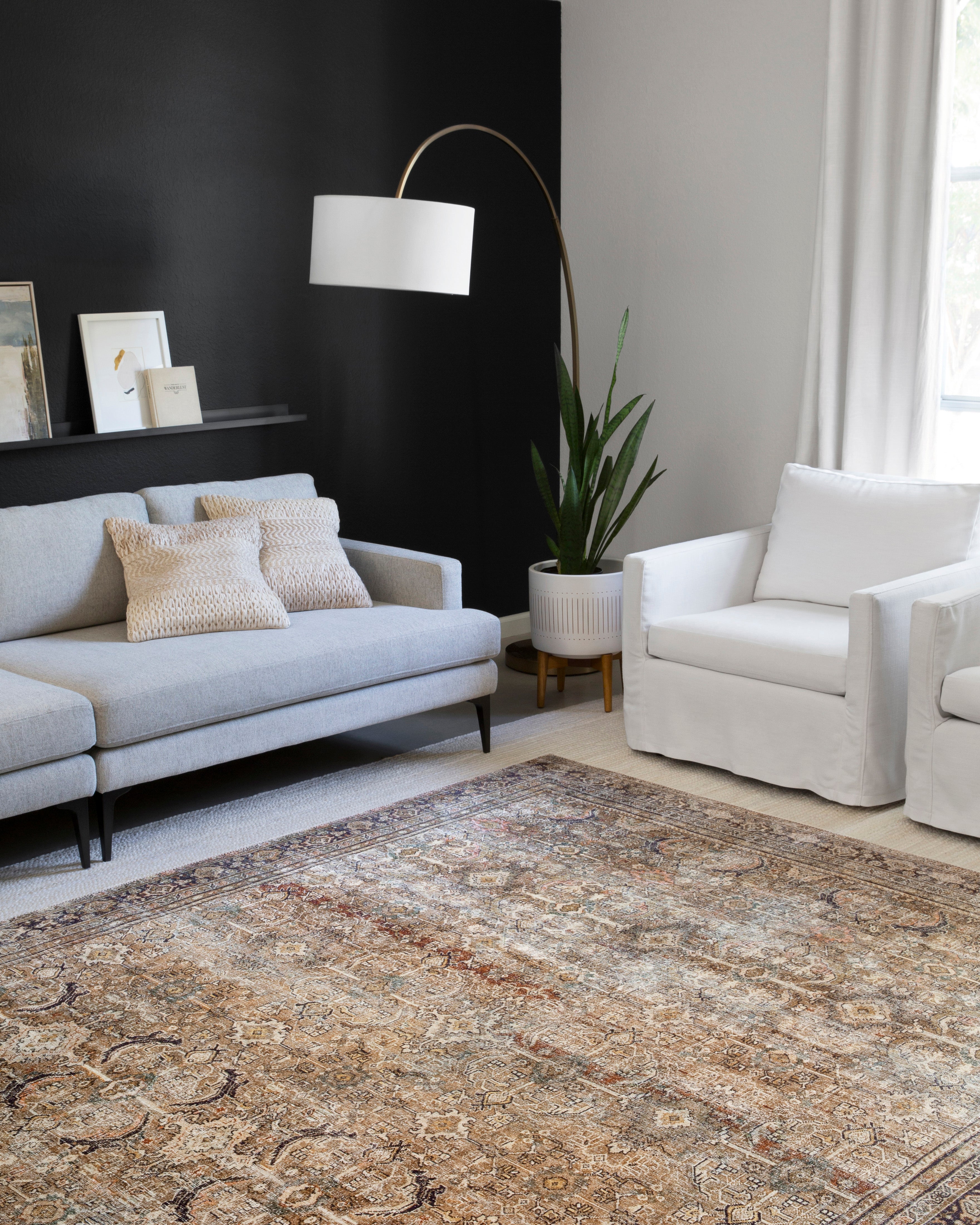 Loloi Layla Olive / Charcoal Rug 0-RUGS-patterned Loloi