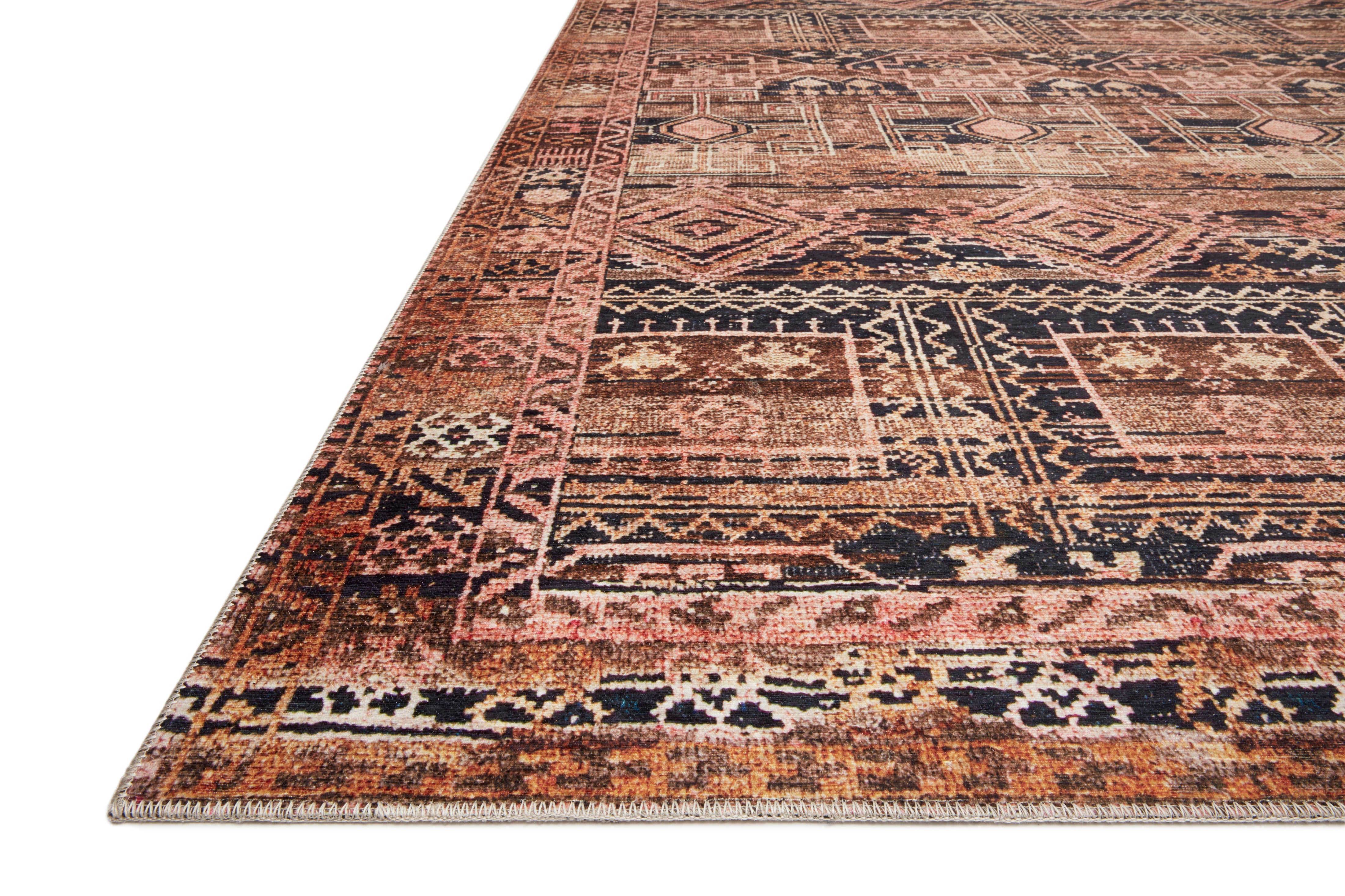 Loloi Layla Mocha / Blush Rug RUGS - patterned Loloi