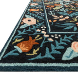 Rifle Paper Co. x Loloi Les Fleurs Black Rug 1-RUGS-wool rugs Loloi