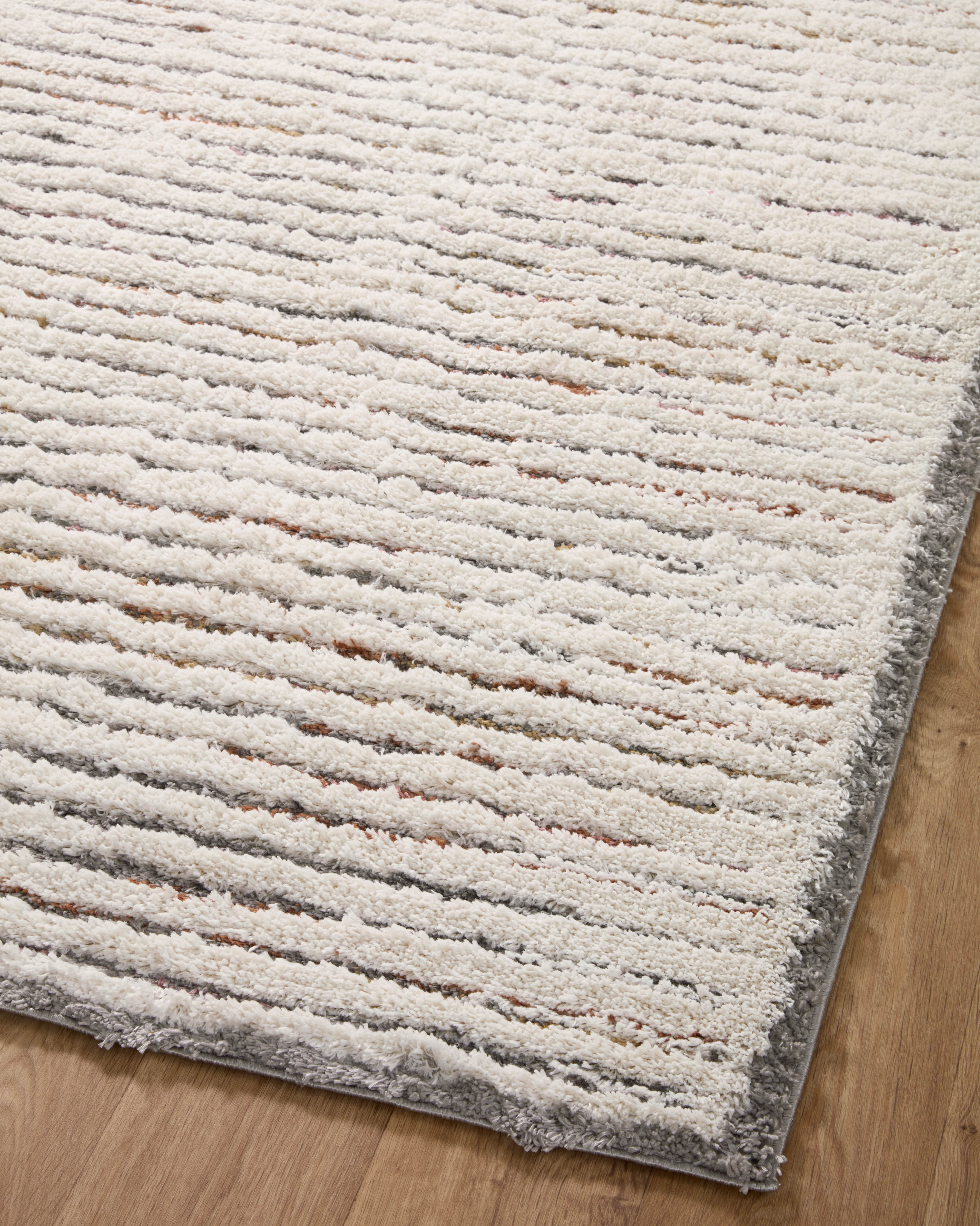 Loloi Levitt Shag Ivory / Multi Rug 0-RUGS-patterned Loloi