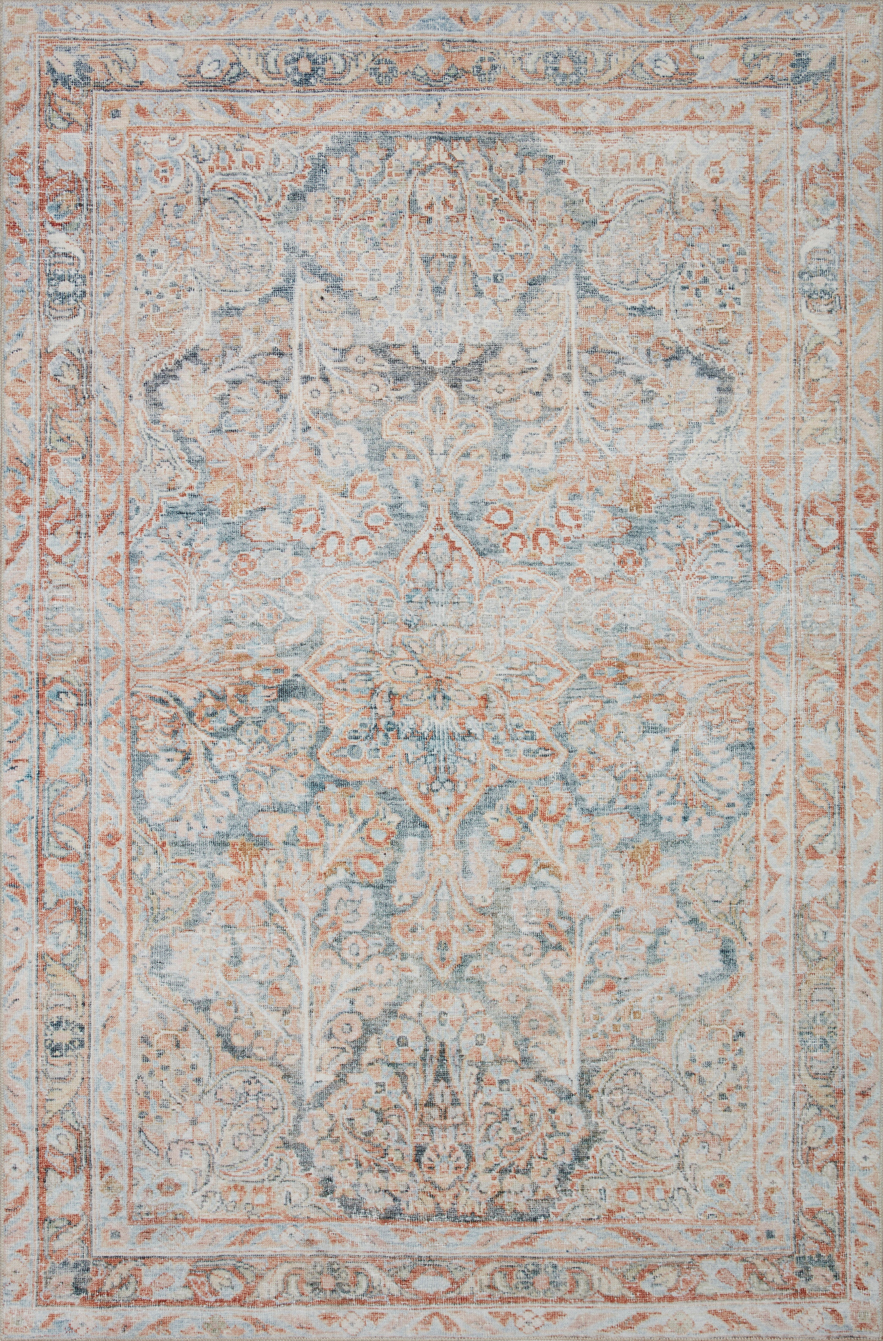 Loloi Lenna Ocean / Apricot Rug 2 - RUGS - patterned Loloi