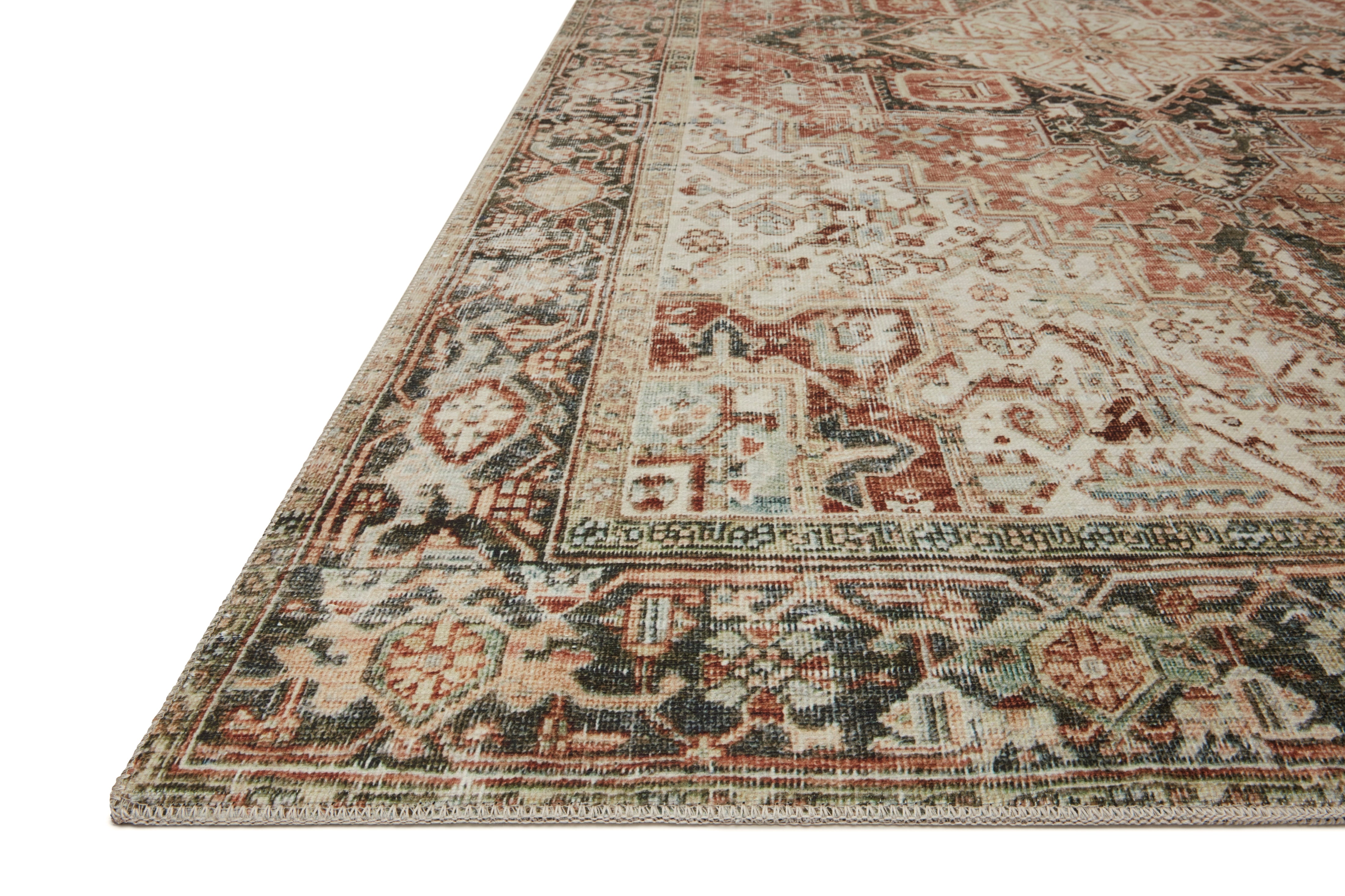 Loloi Lenna Rust / Charcoal Rug 2 - RUGS - patterned Loloi