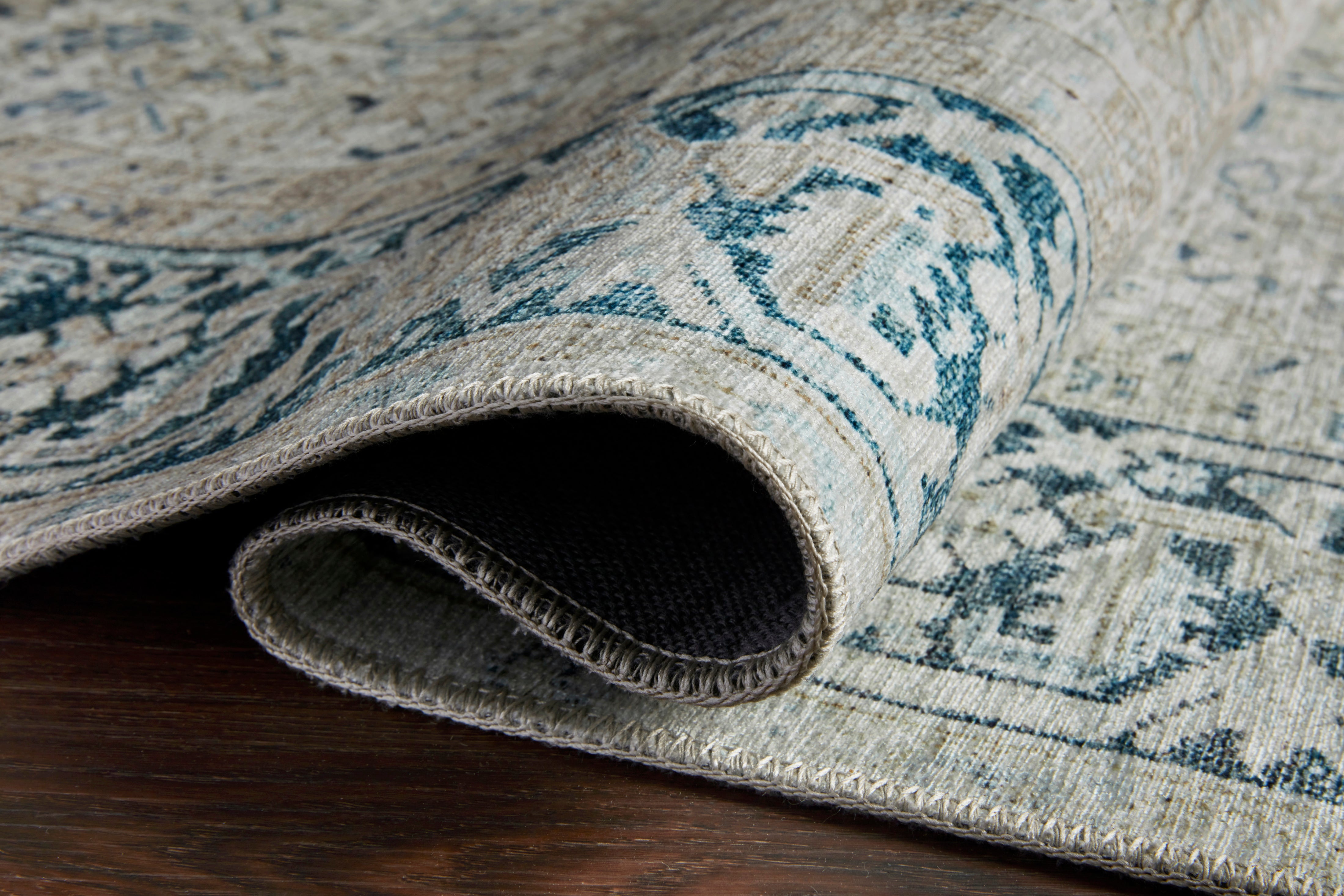Loloi Lenna Natural / Denim Rug 2 - RUGS - patterned Loloi