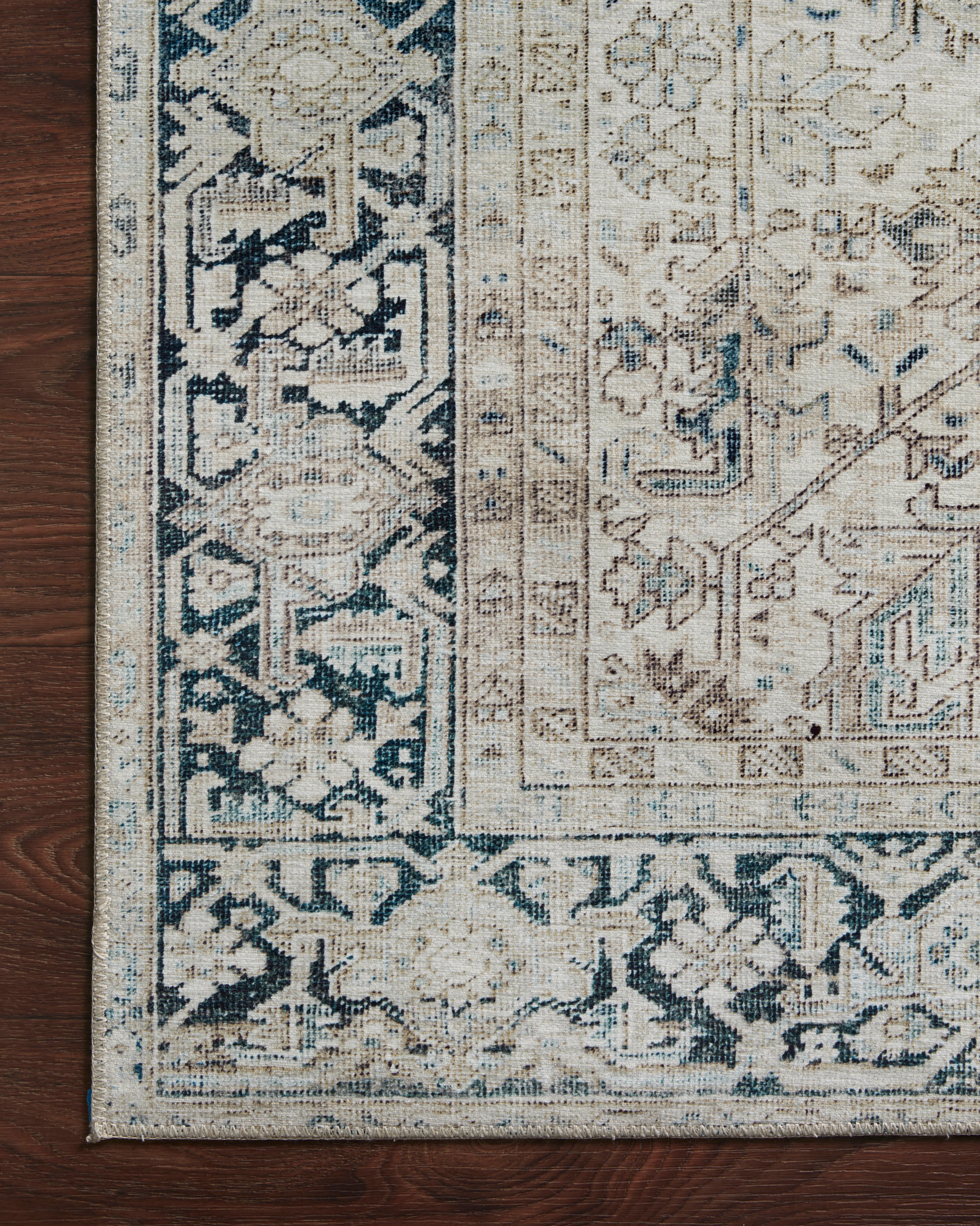 Loloi Lenna Natural / Denim Rug 2 - RUGS - patterned Loloi