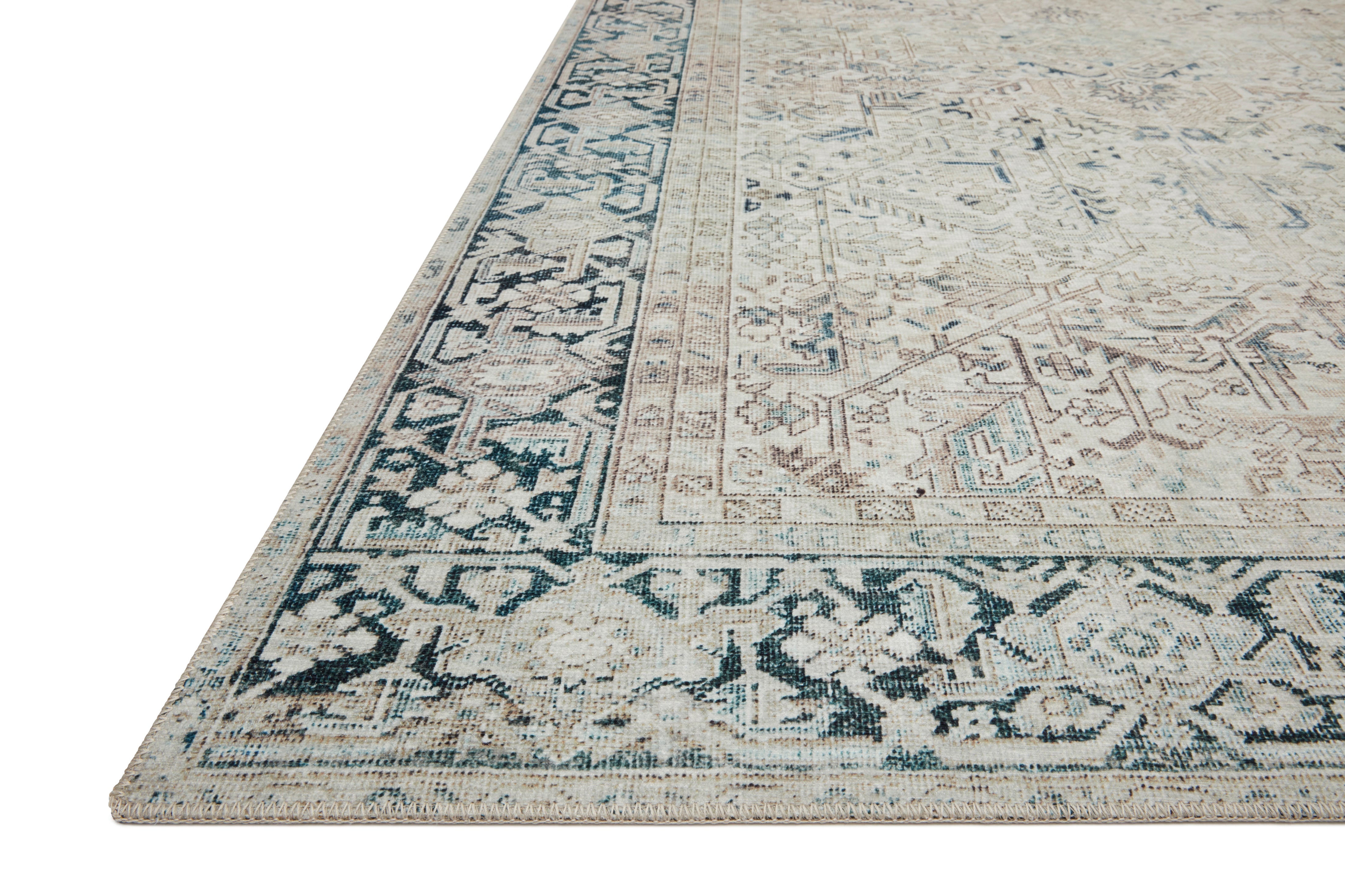 Loloi Lenna Natural / Denim Rug 2 - RUGS - patterned Loloi