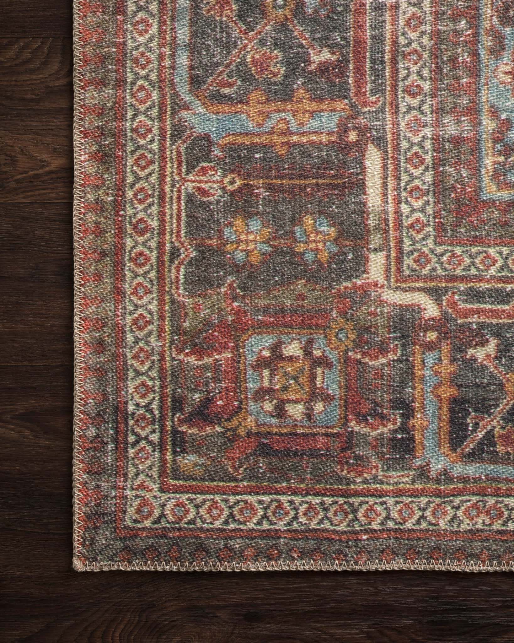 Loloi Loren Brick / Midnight Rug 2-RUGS-patterned Loloi