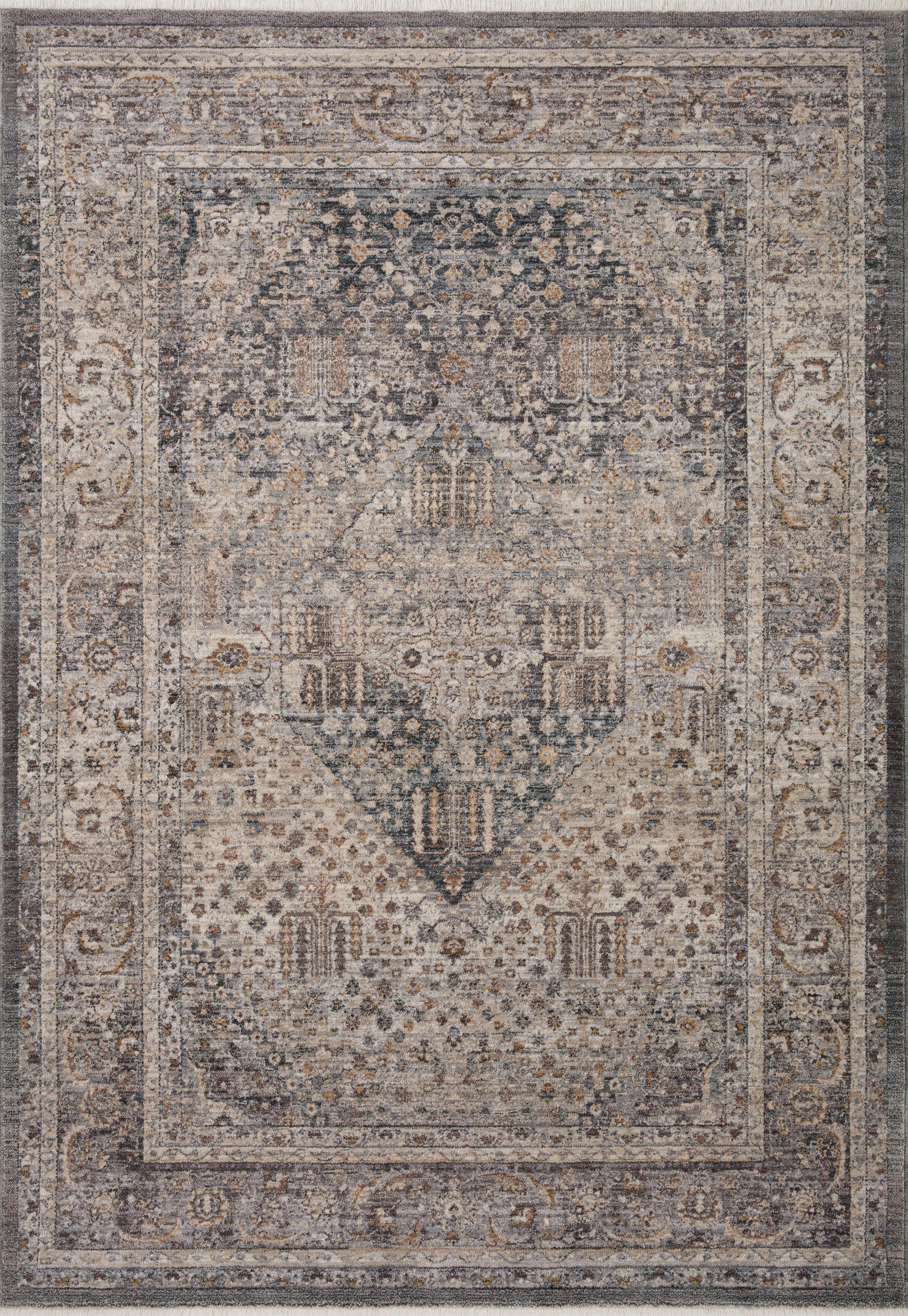 Loloi Lyra Denim / Pebble Rug 0-RUGS-patterned Loloi