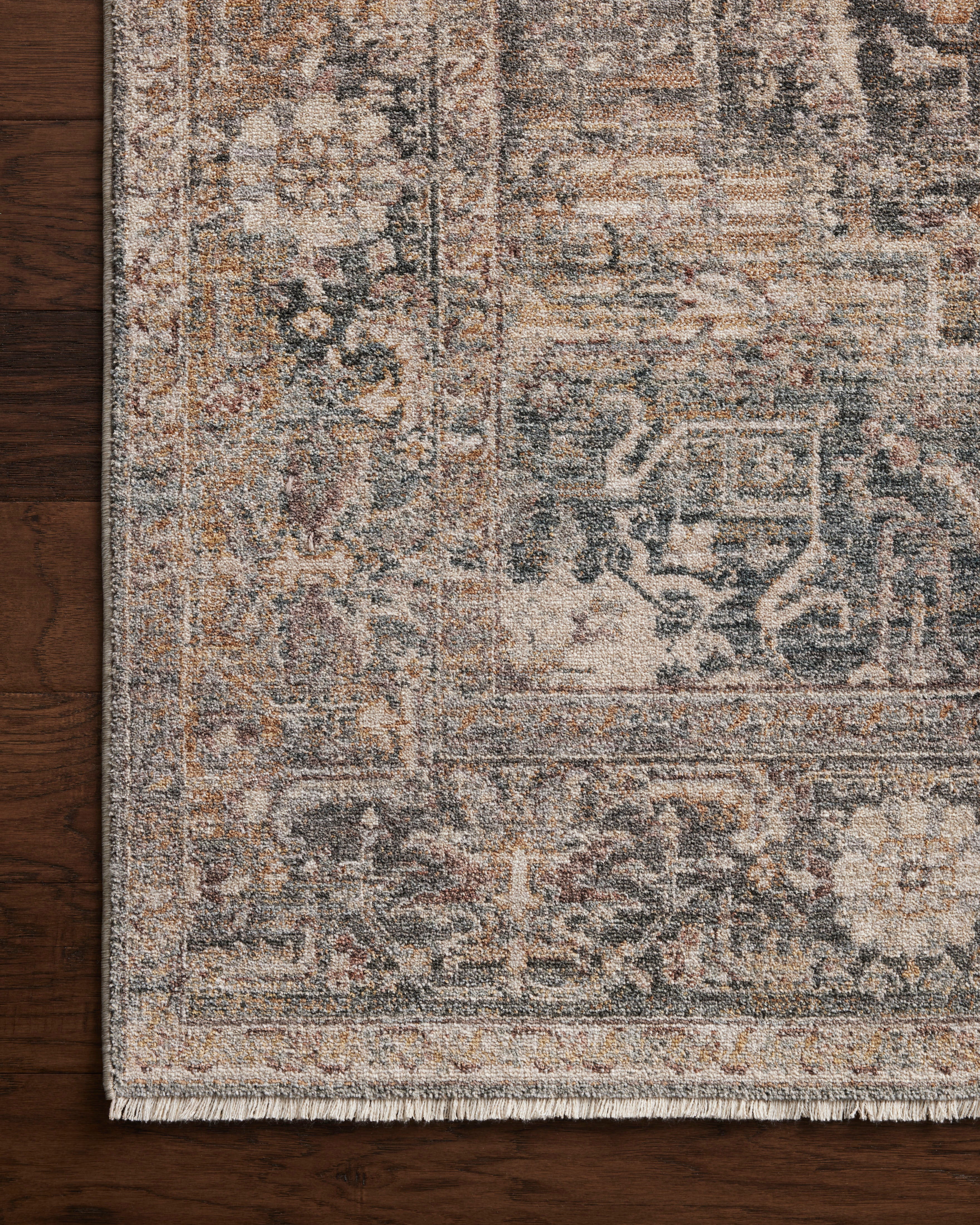 Loloi Lyra Denim / Sand Rug 0-RUGS-patterned Loloi