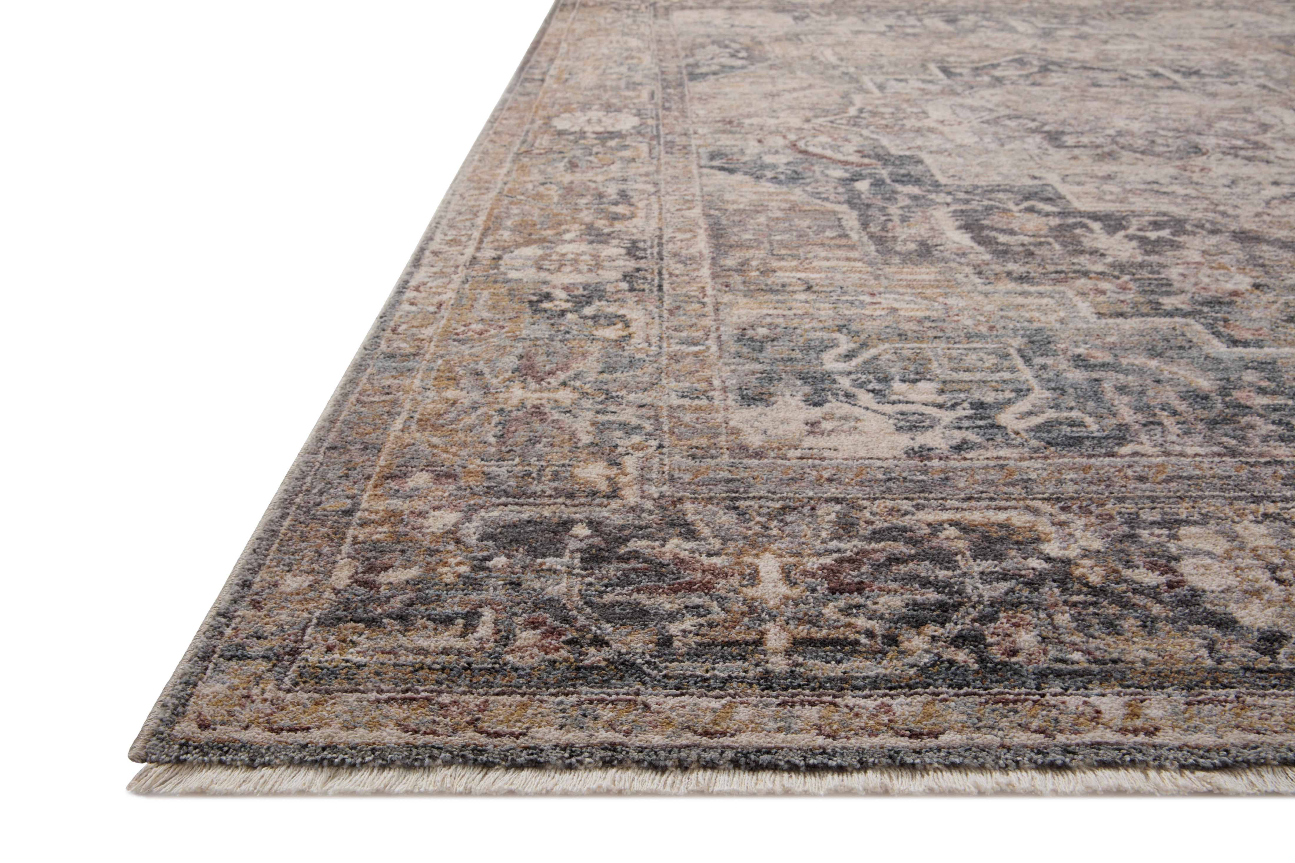 Loloi Lyra Denim / Sand Rug 0-RUGS-patterned Loloi