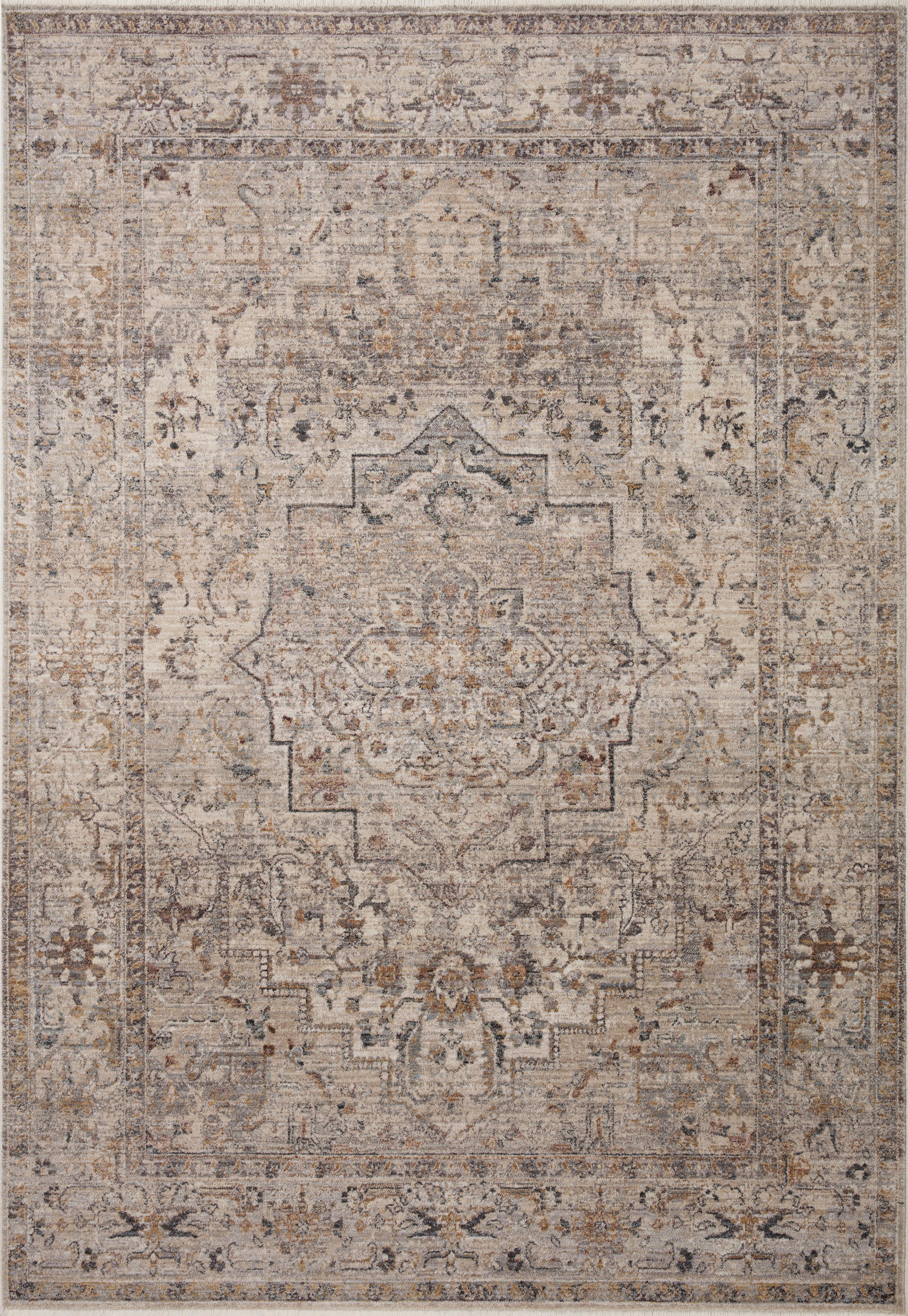 Loloi Lyra Natural / Gold Rug 0-RUGS-patterned Loloi